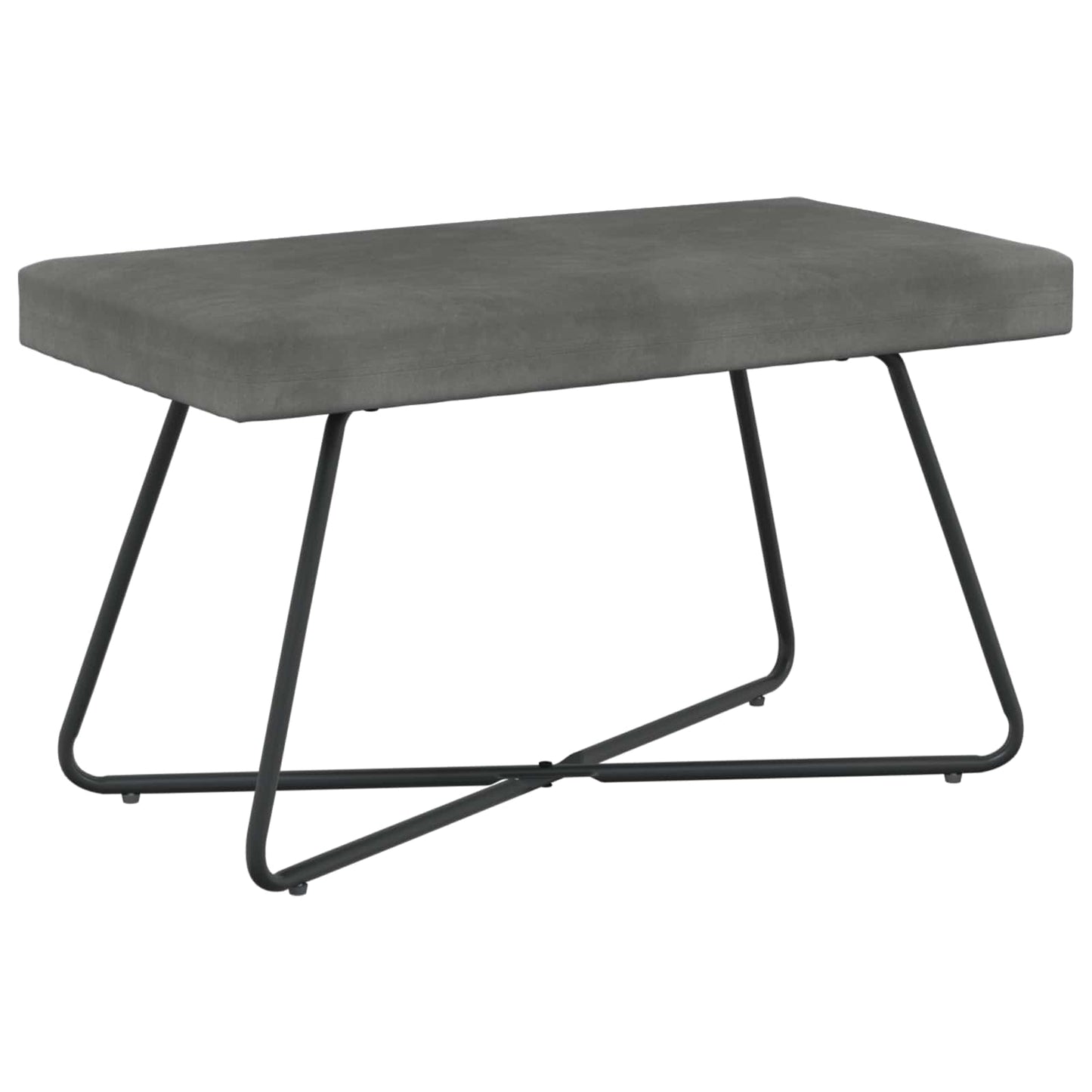 Bank Dunkelgrau 80 x 40 x 45 cm Samt