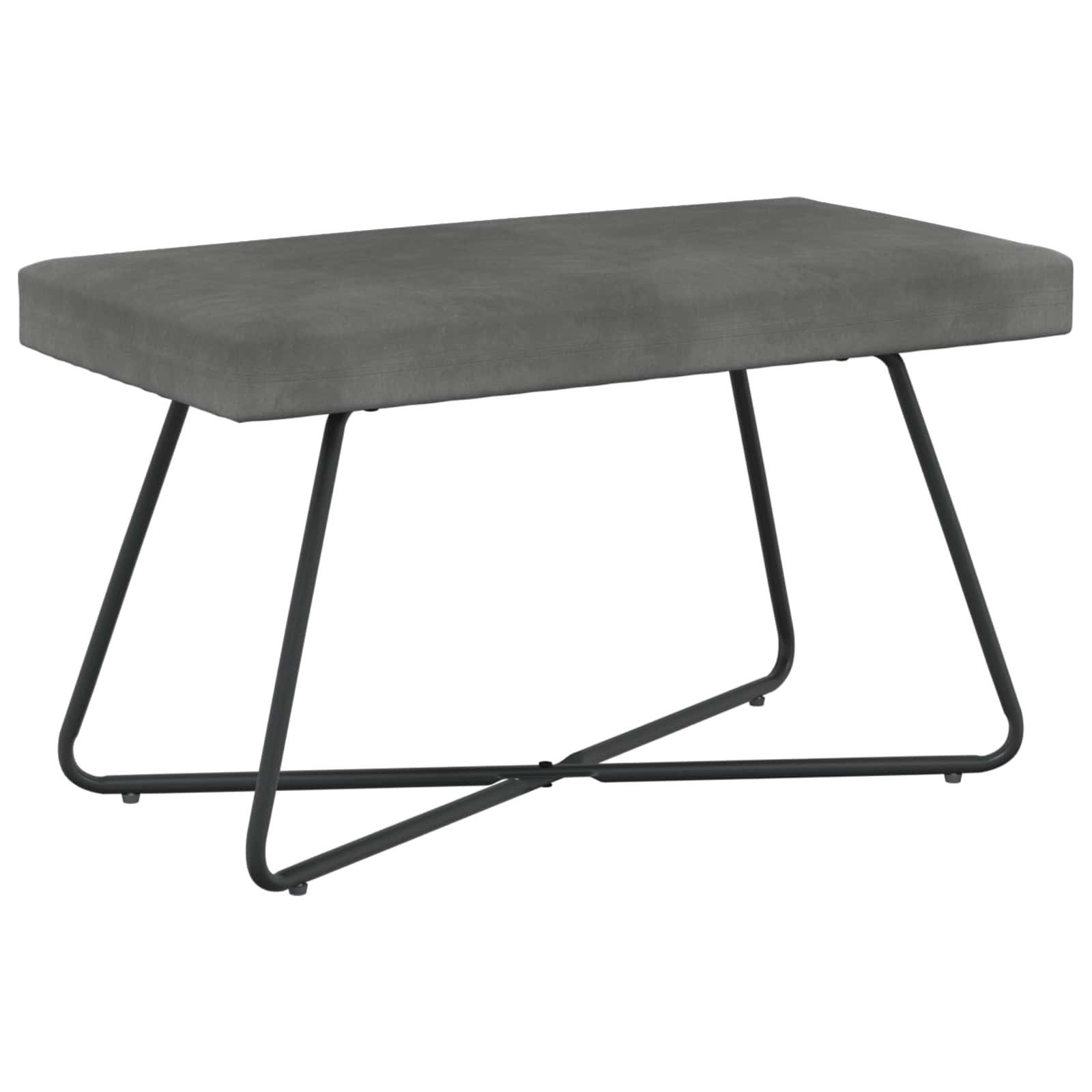 Bank Dunkelgrau 80 x 40 x 45 cm Samt