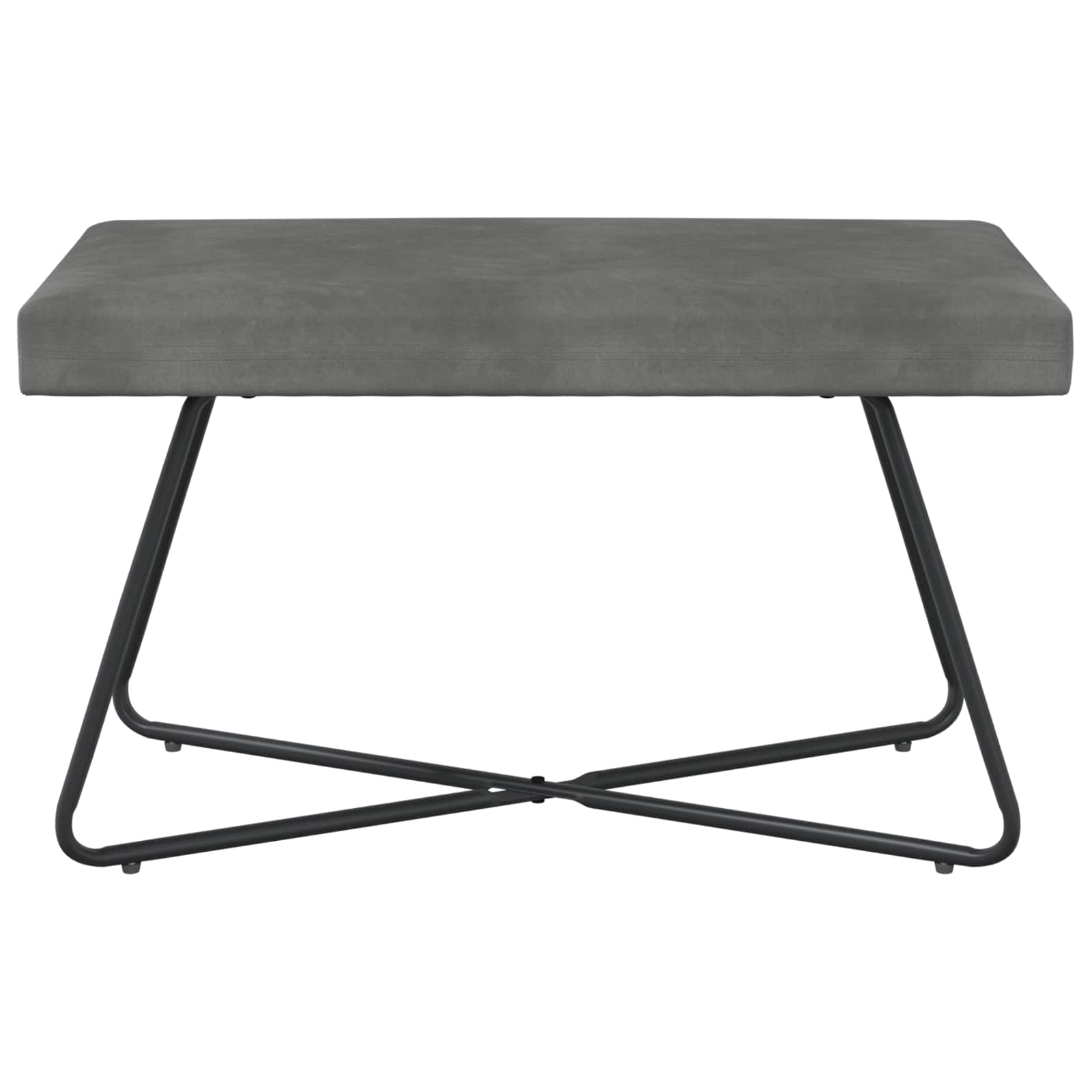 Bank Dunkelgrau 80 x 40 x 45 cm Samt