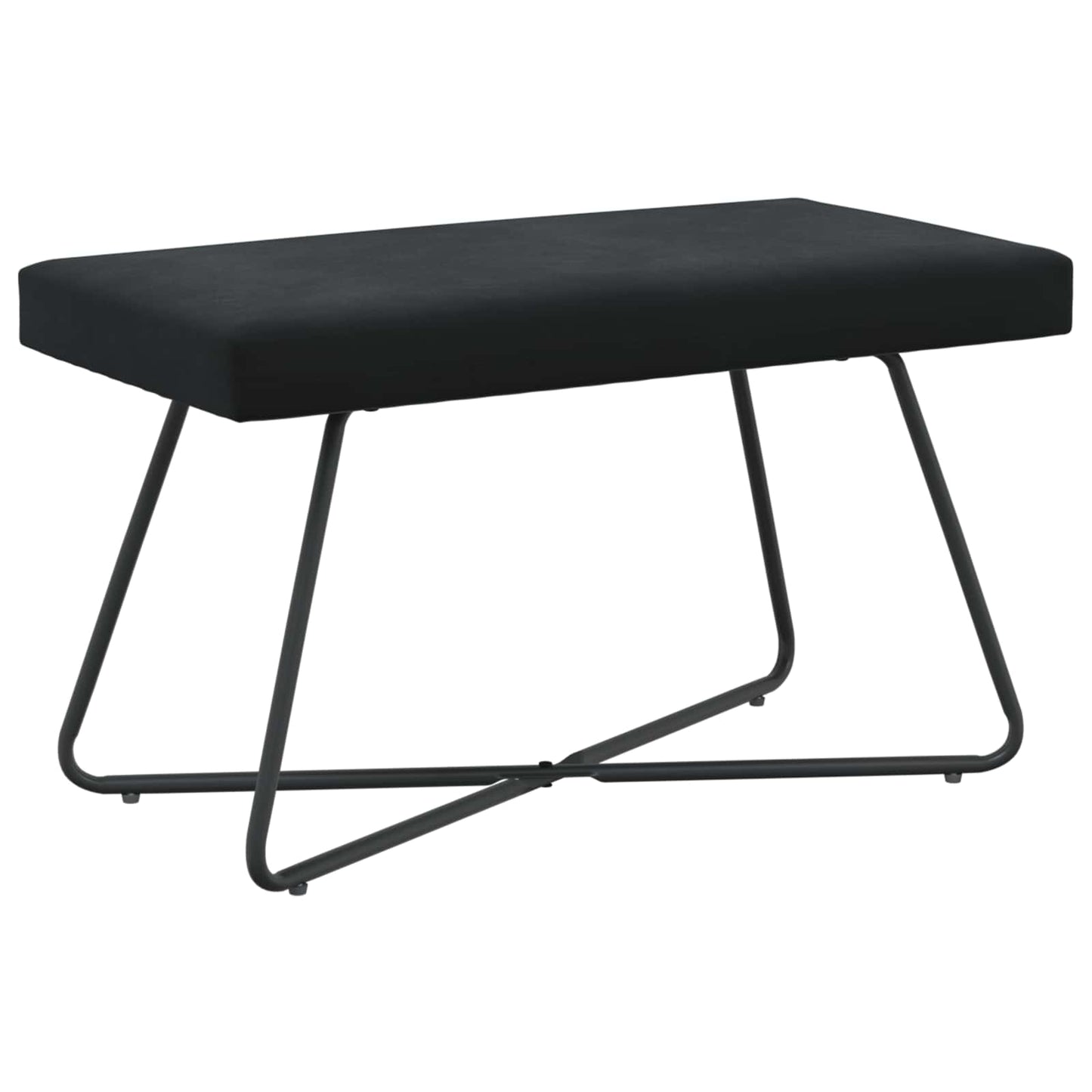 Bank Schwarz 80 x 40 x 45 cm Samt