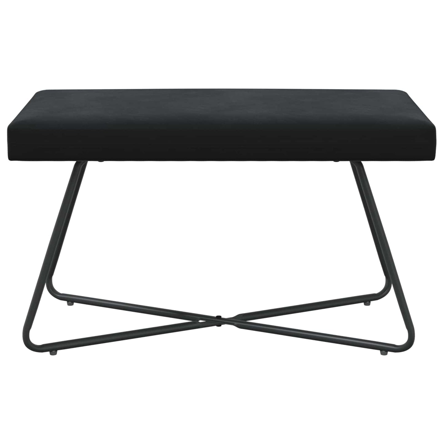 Bank Schwarz 80 x 40 x 45 cm Samt