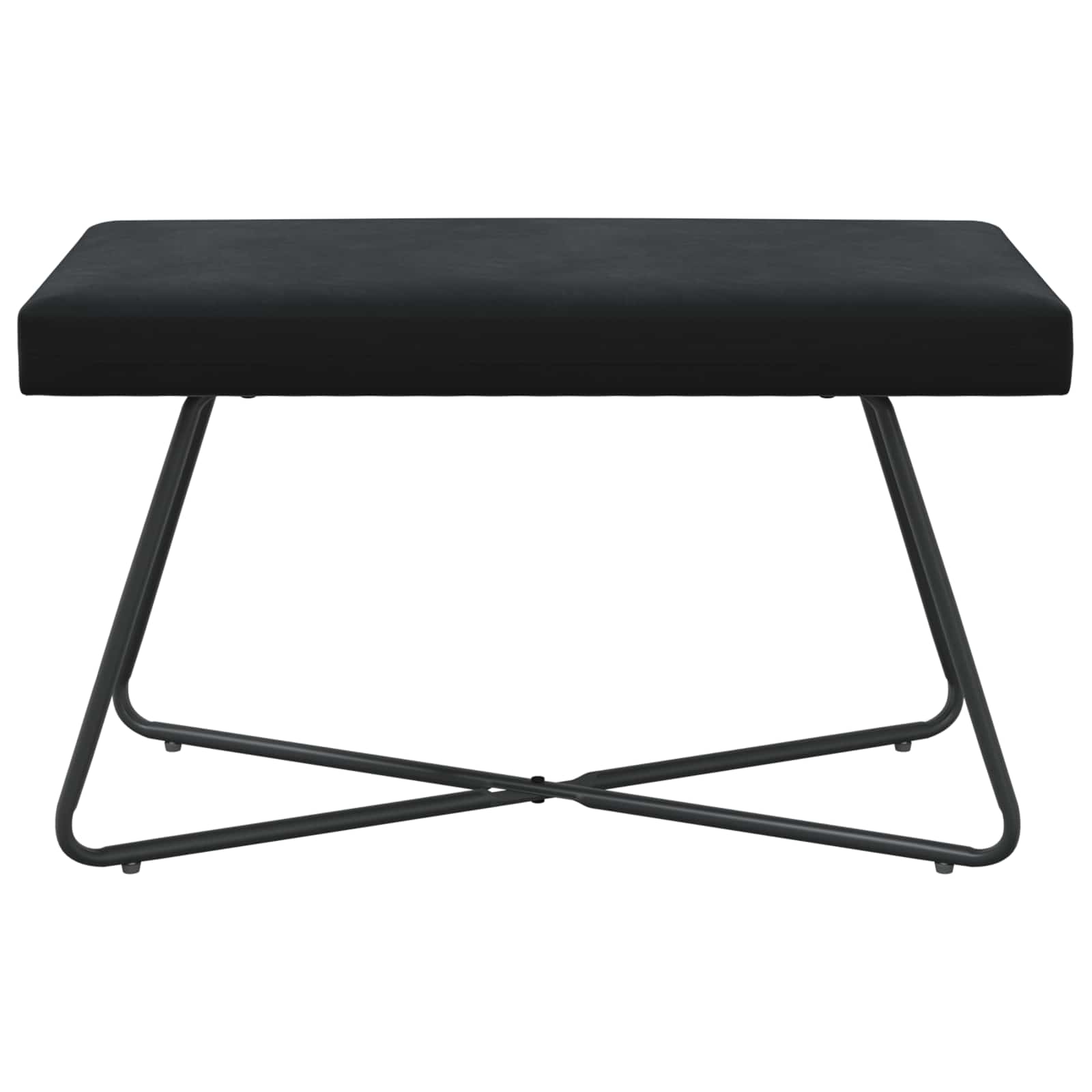 Bank Schwarz 80 x 40 x 45 cm Samt