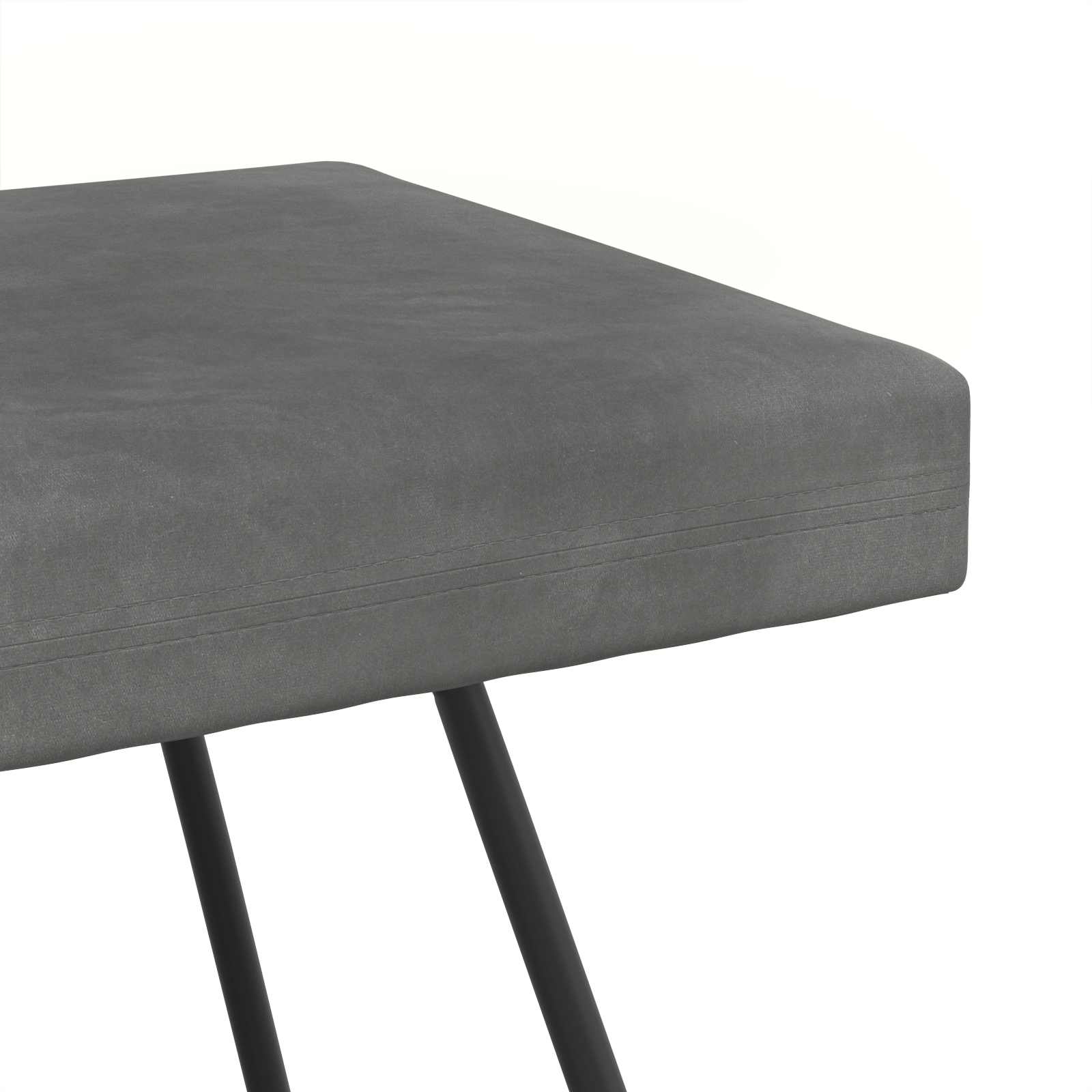 Bank Dunkelgrau 110 x 40 x 45 cm Samt