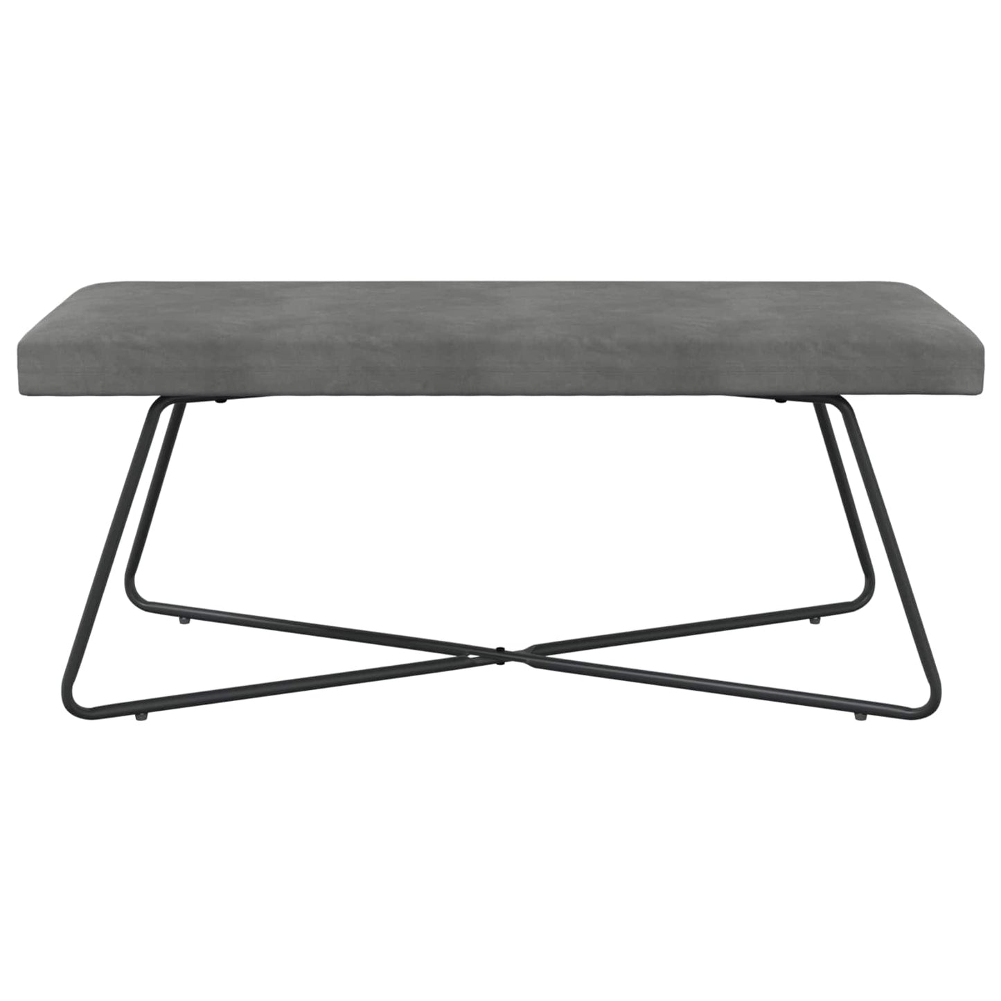 Bank Dunkelgrau 110 x 40 x 45 cm Samt