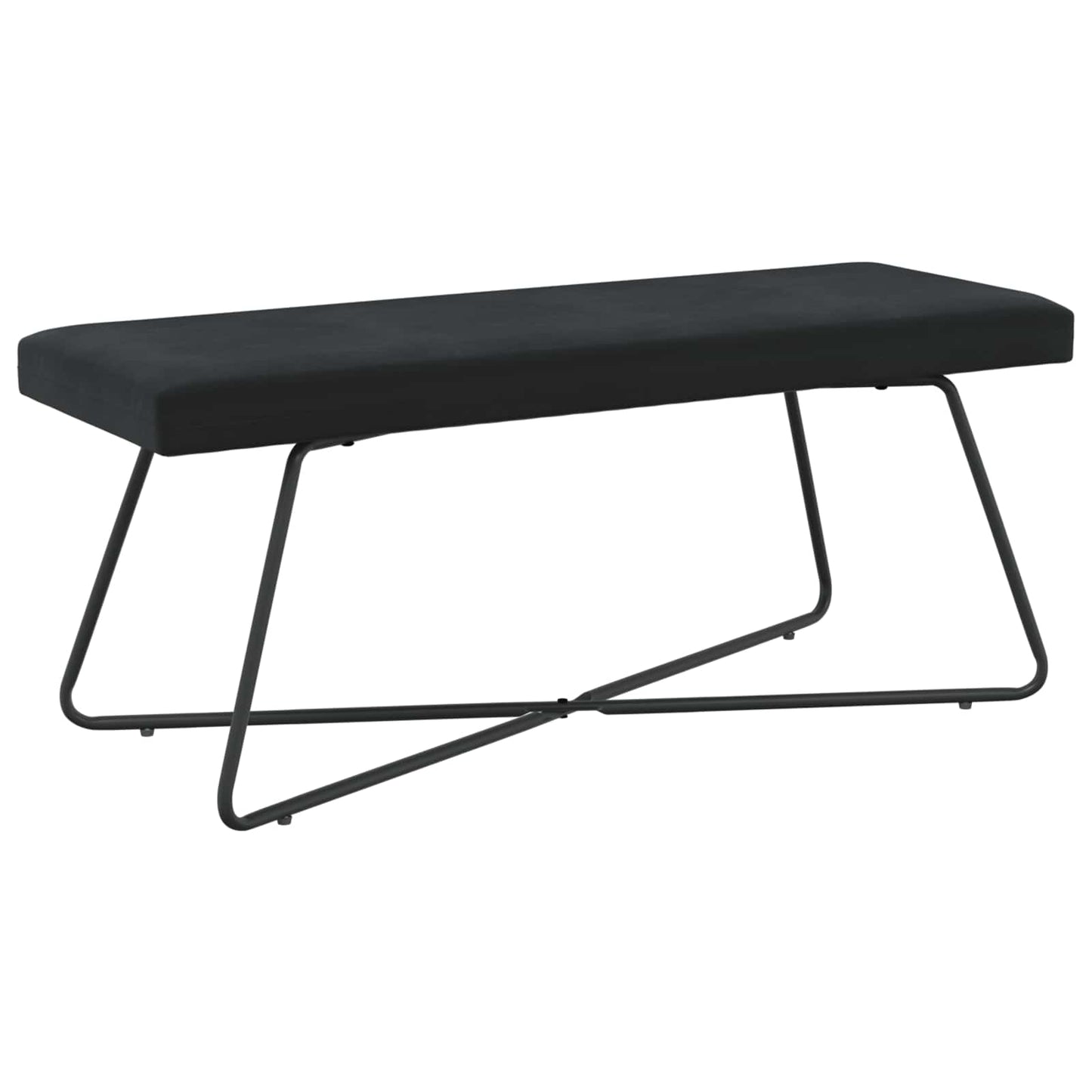Bank Schwarz 110 x 40 x 45 cm Samt