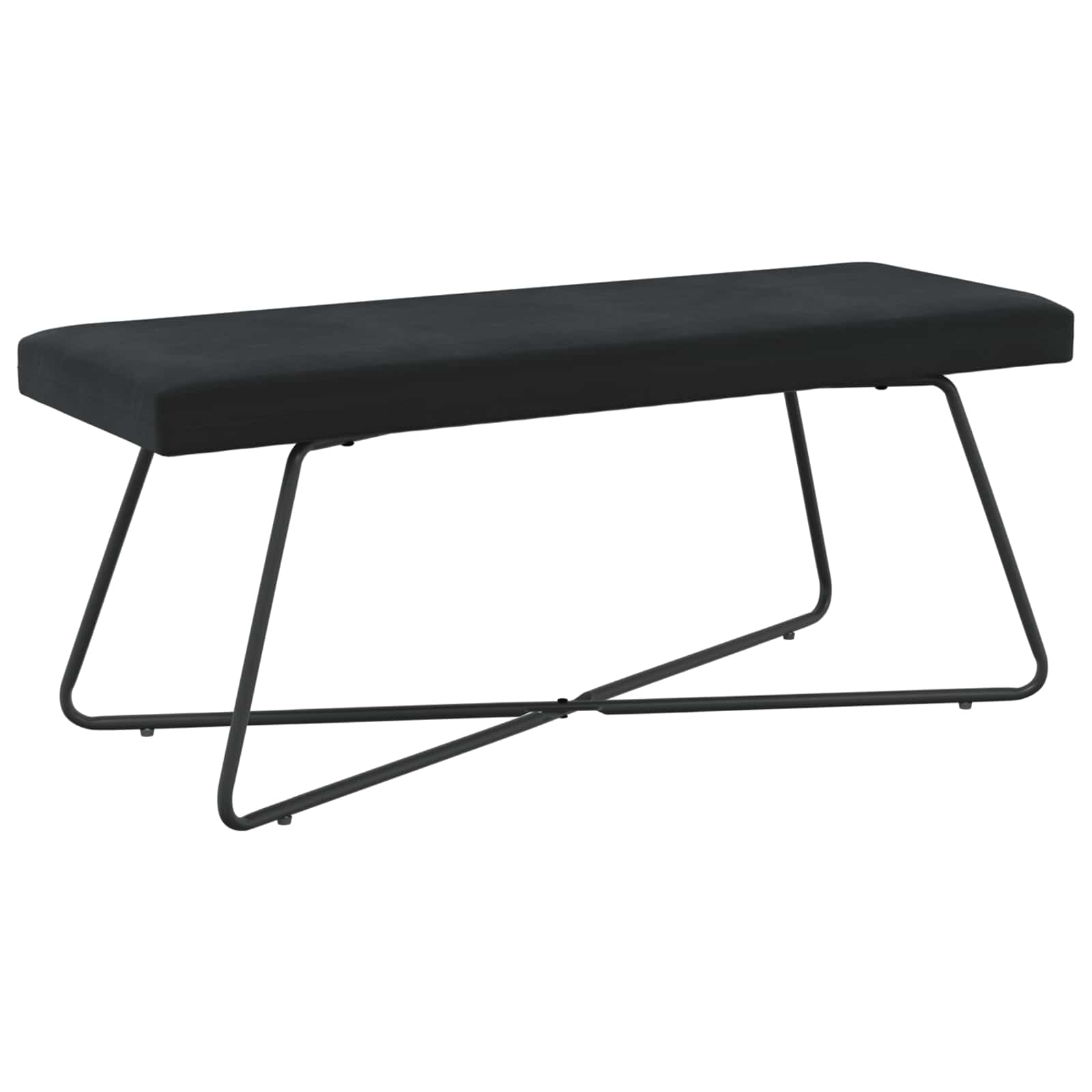 Bank Schwarz 110 x 40 x 45 cm Samt