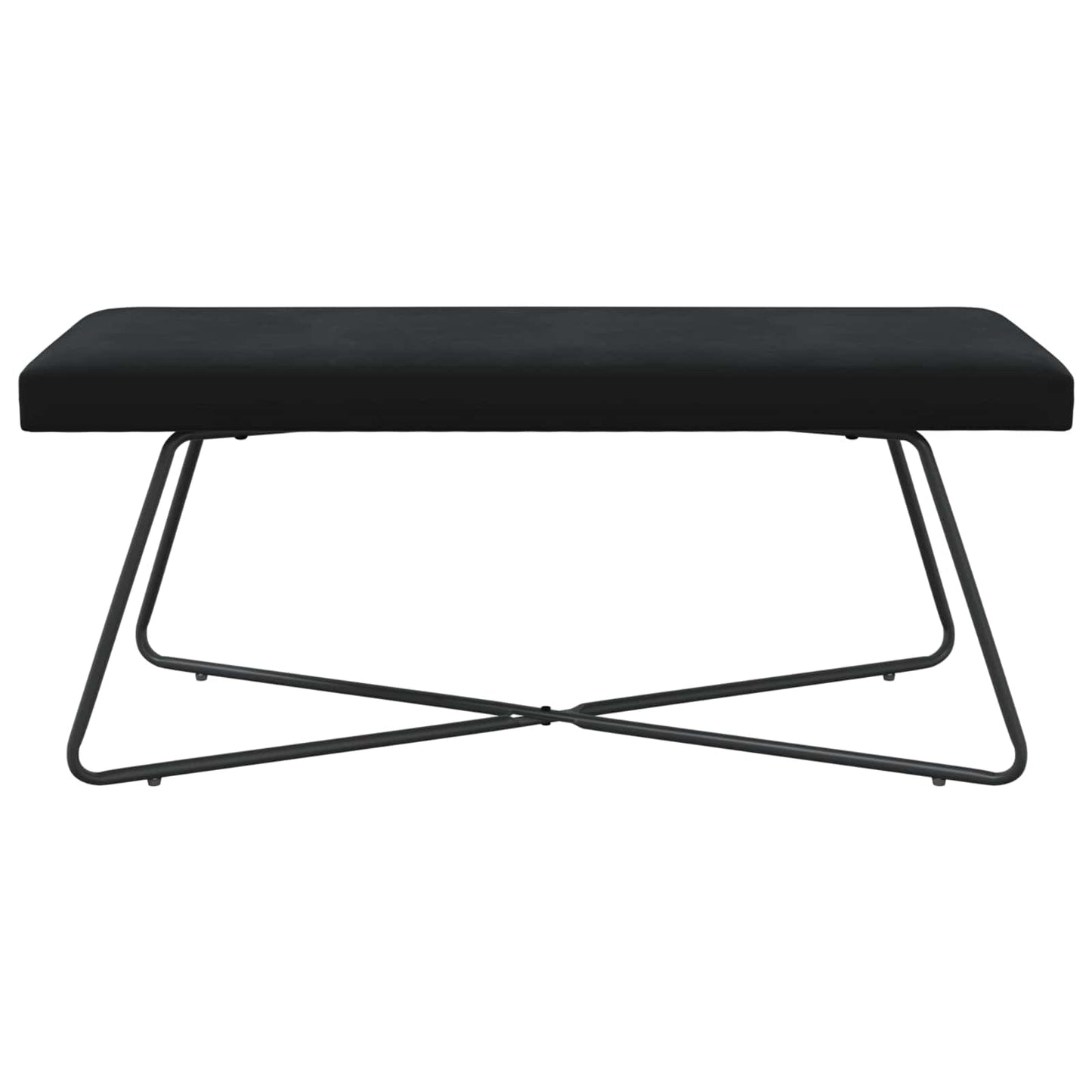 Bank Schwarz 110 x 40 x 45 cm Samt