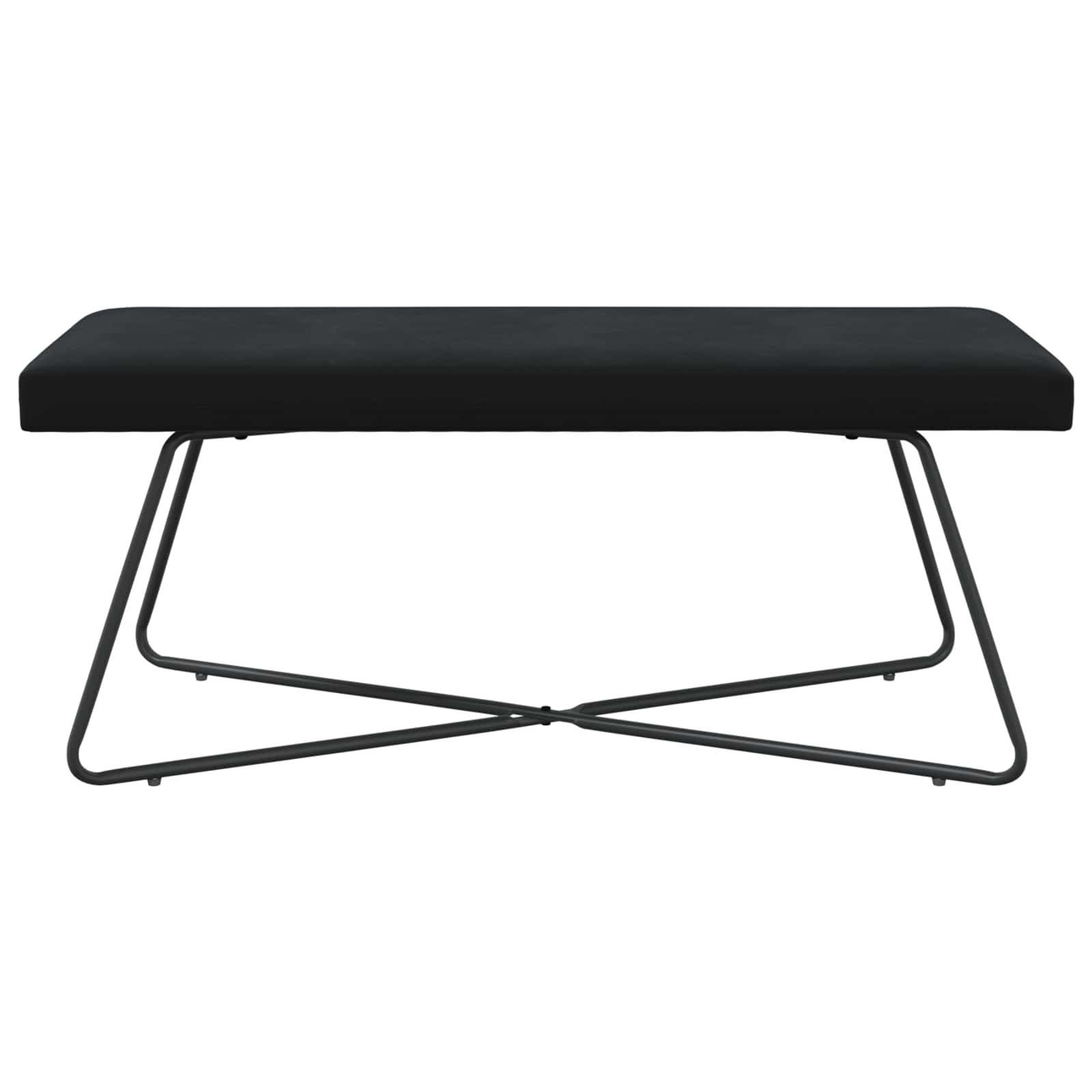 Bank Schwarz 110 x 40 x 45 cm Samt