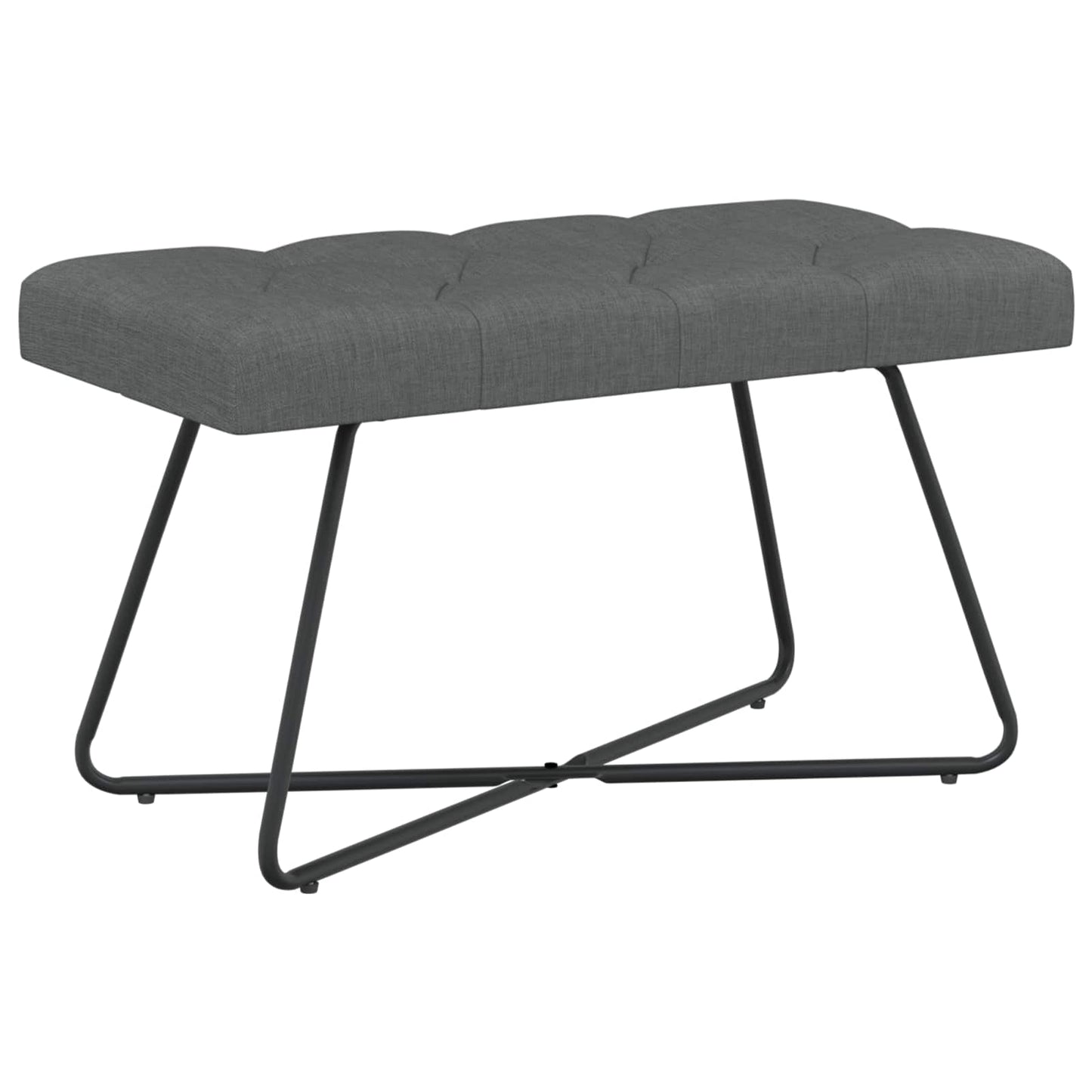 Bank mit Knopfheftung Dunkelgrau 80 x 40 x 46 cm Stoff