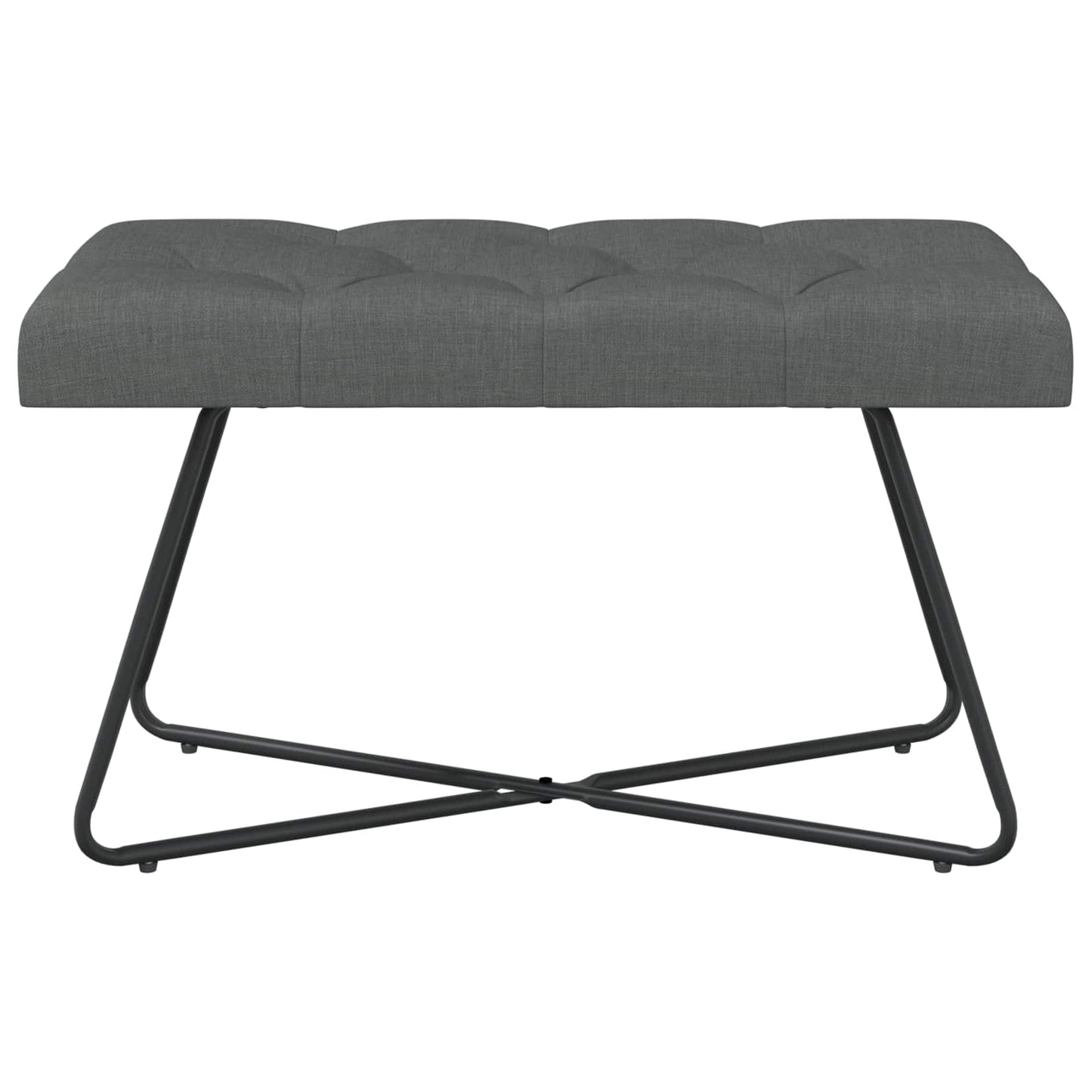 Bank mit Knopfheftung Dunkelgrau 80 x 40 x 46 cm Stoff