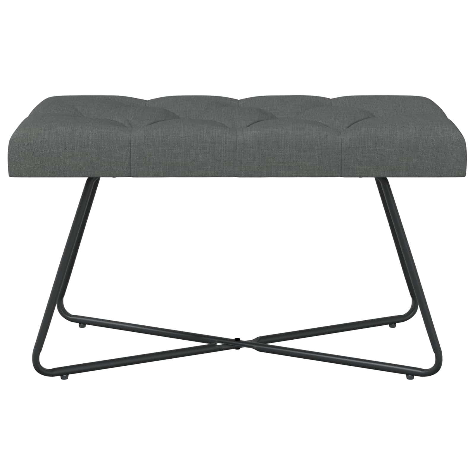 Bank mit Knopfheftung Dunkelgrau 80 x 40 x 46 cm Stoff
