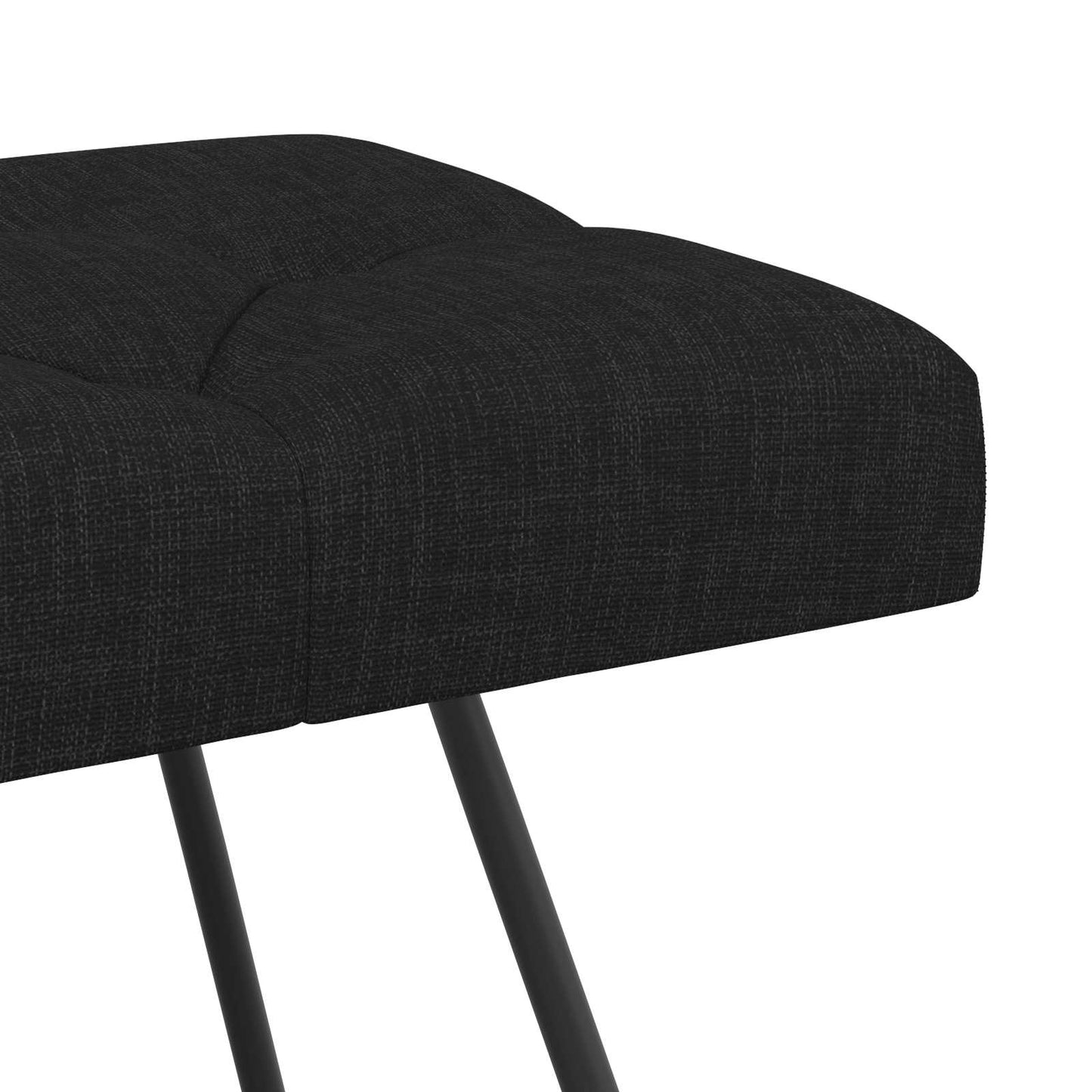 Bank mit Knopfheftung Schwarz 80 x 40 x 46 cm Stoff