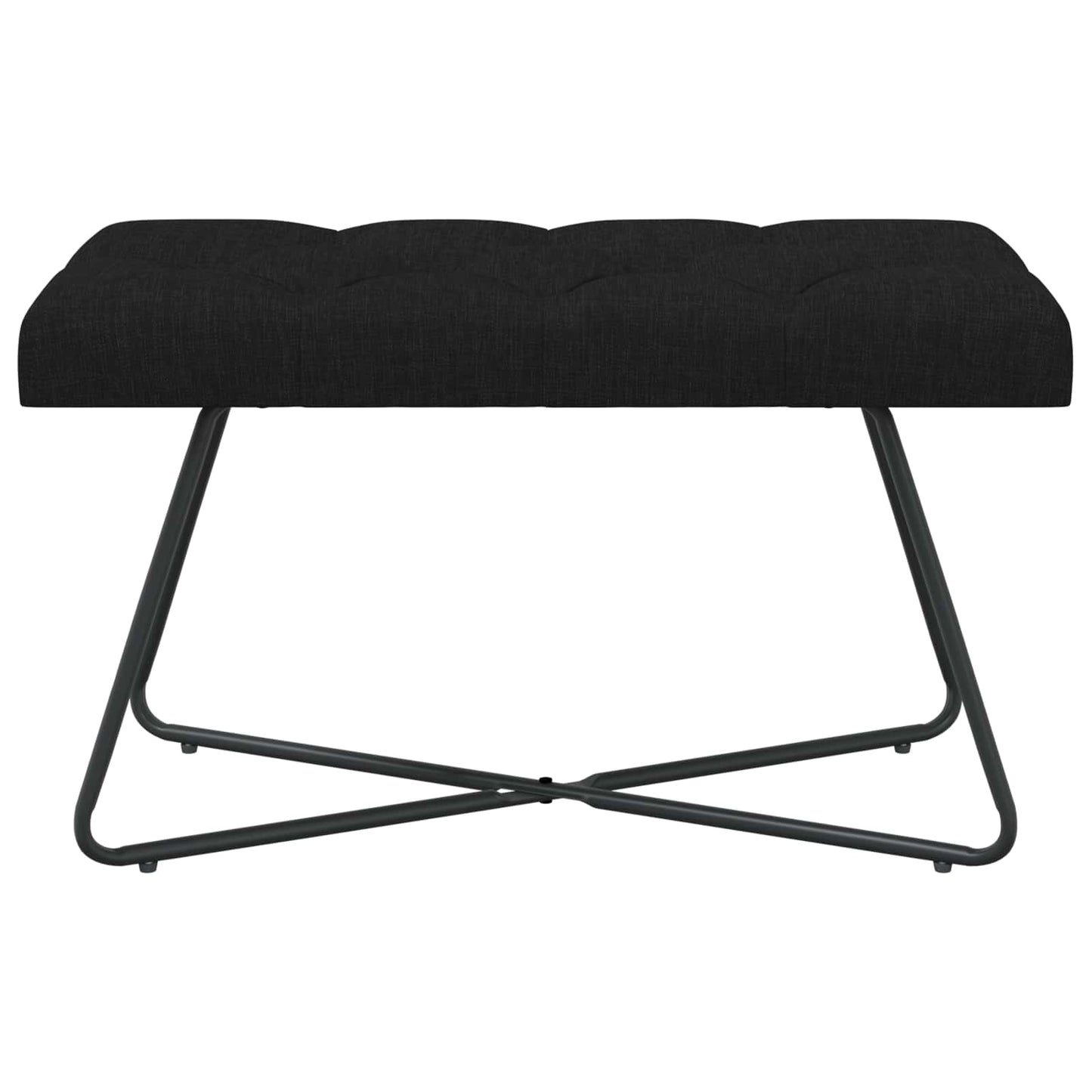 Bank mit Knopfheftung Schwarz 80 x 40 x 46 cm Stoff