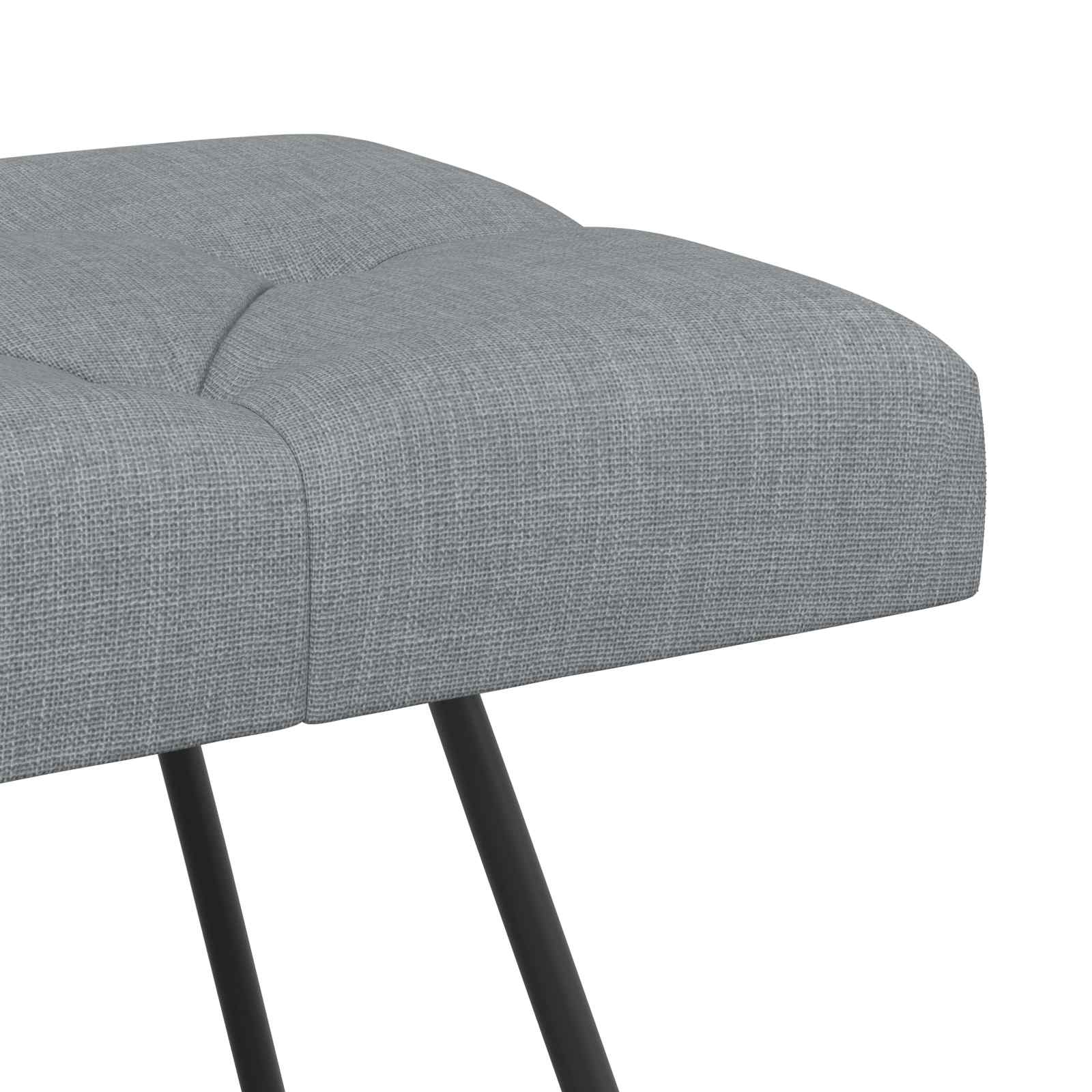 Bank mit Knopfheftung Hellgrau 110 x 40 x 46 cm Stoff