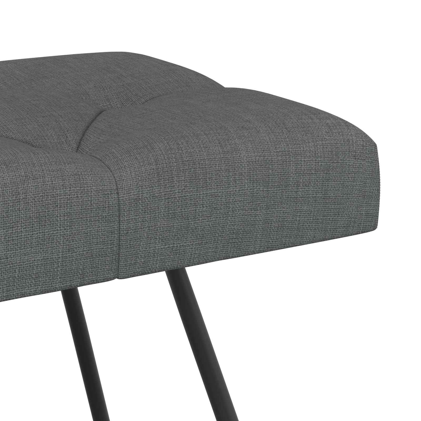 Bank mit Knopfheftung Dunkelgrau 110 x 40 x 46 cm Stoff