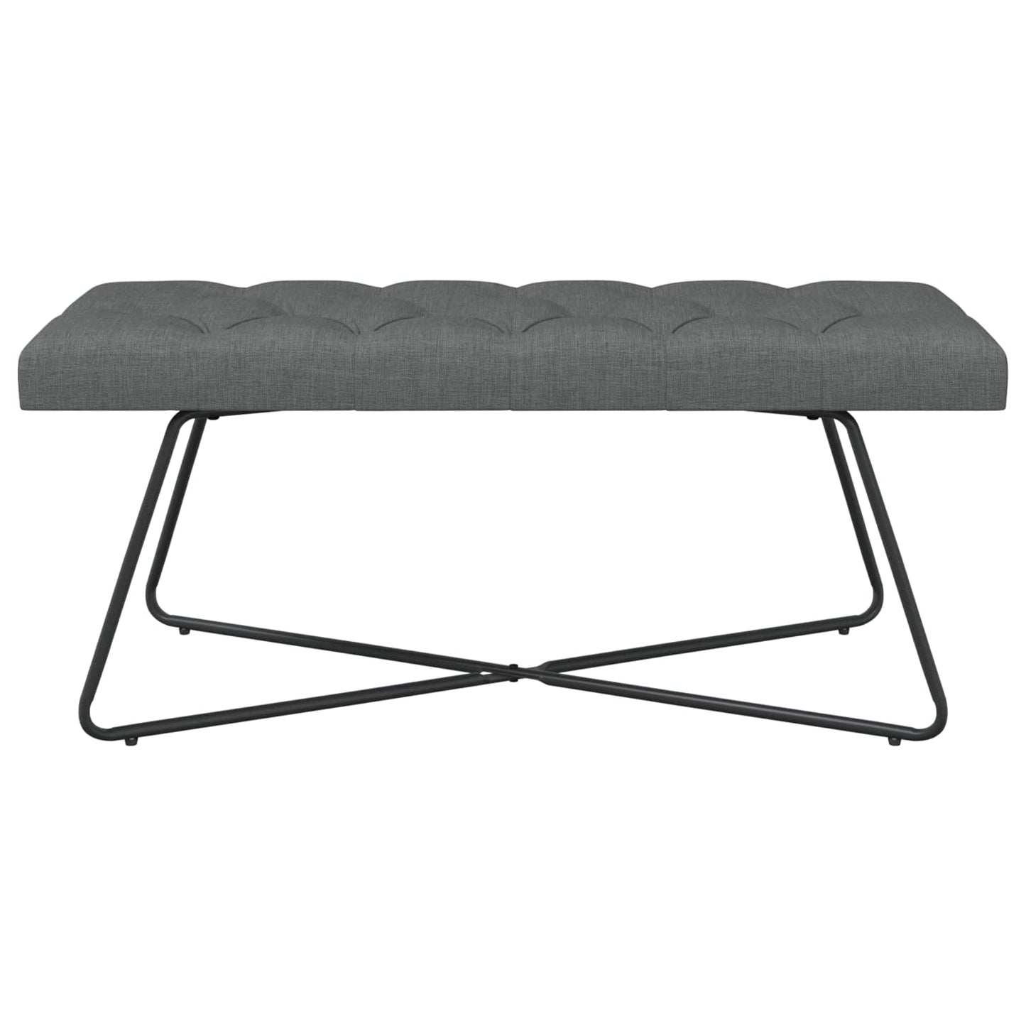 Bank mit Knopfheftung Dunkelgrau 110 x 40 x 46 cm Stoff