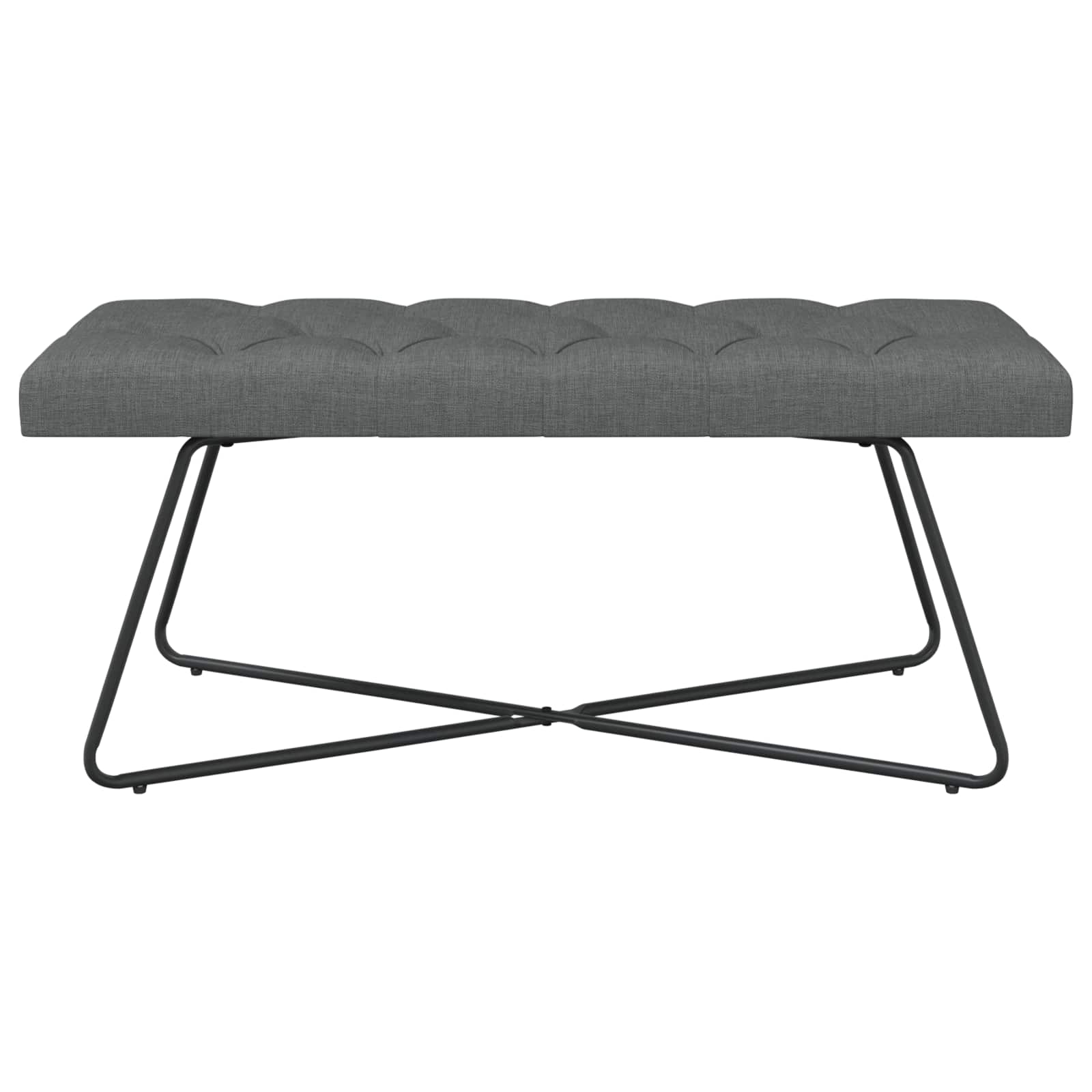 Bank mit Knopfheftung Dunkelgrau 110 x 40 x 46 cm Stoff
