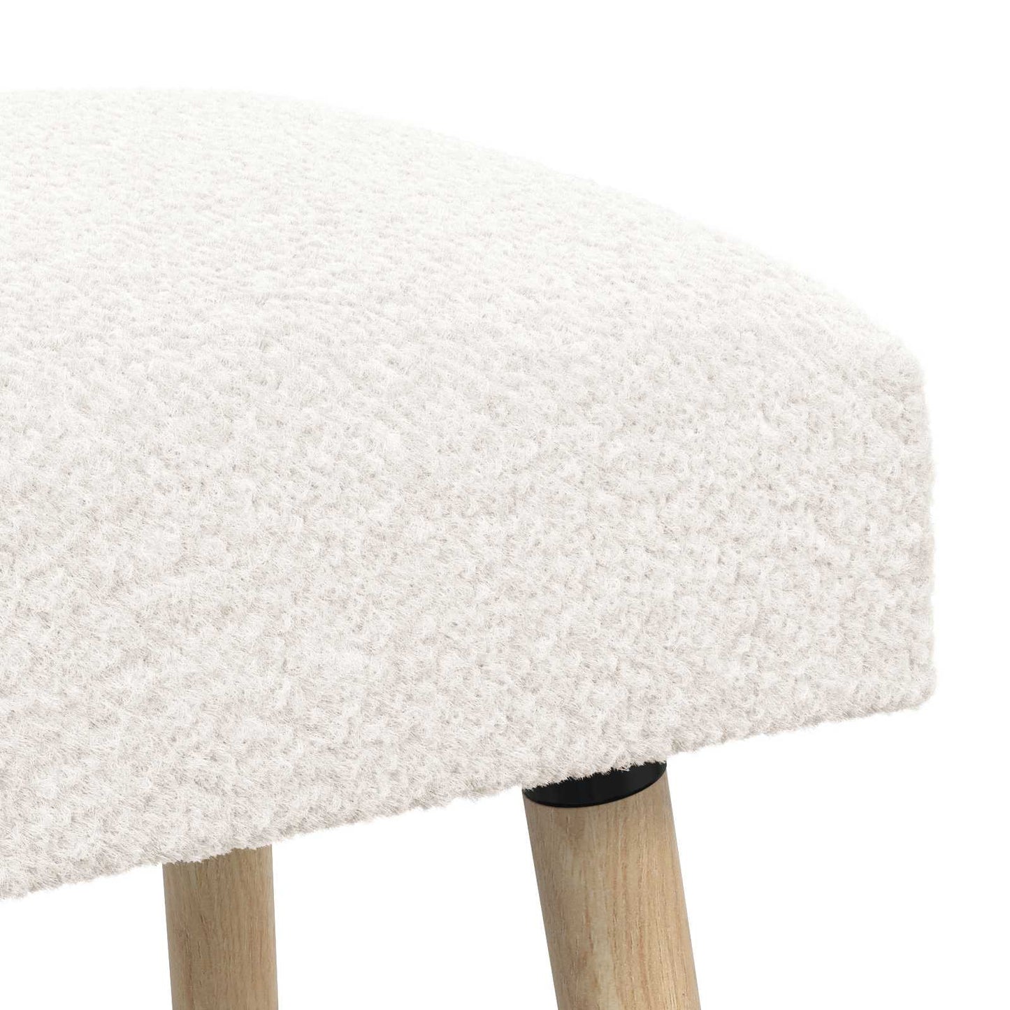 Bank Uni Creme 110 x 40 x 46 cm Bouclé