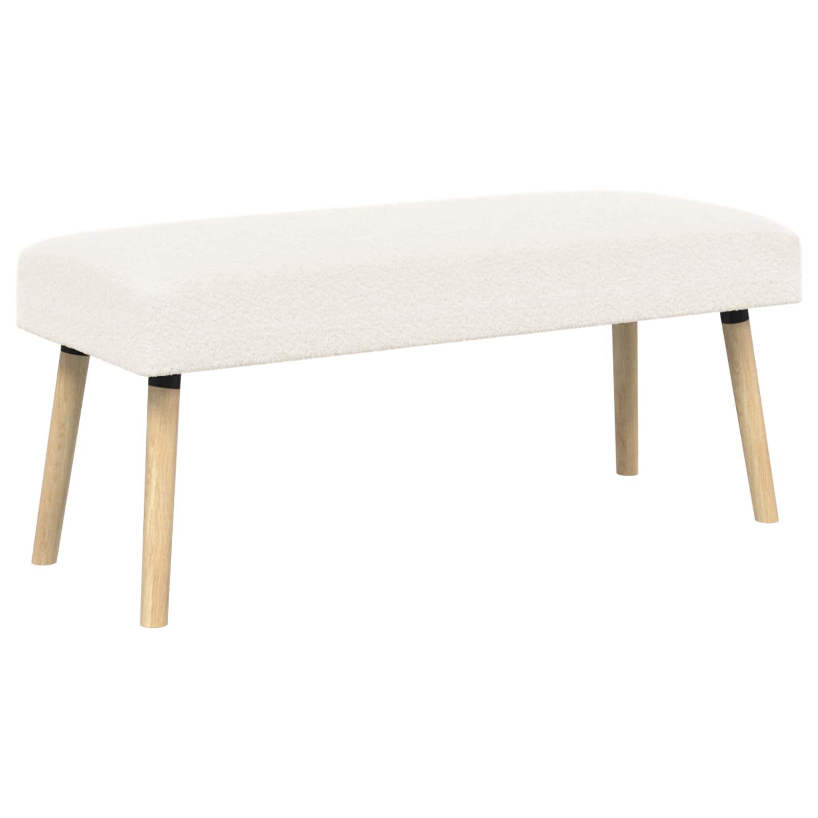 Bank Uni Creme 110 x 40 x 46 cm Bouclé