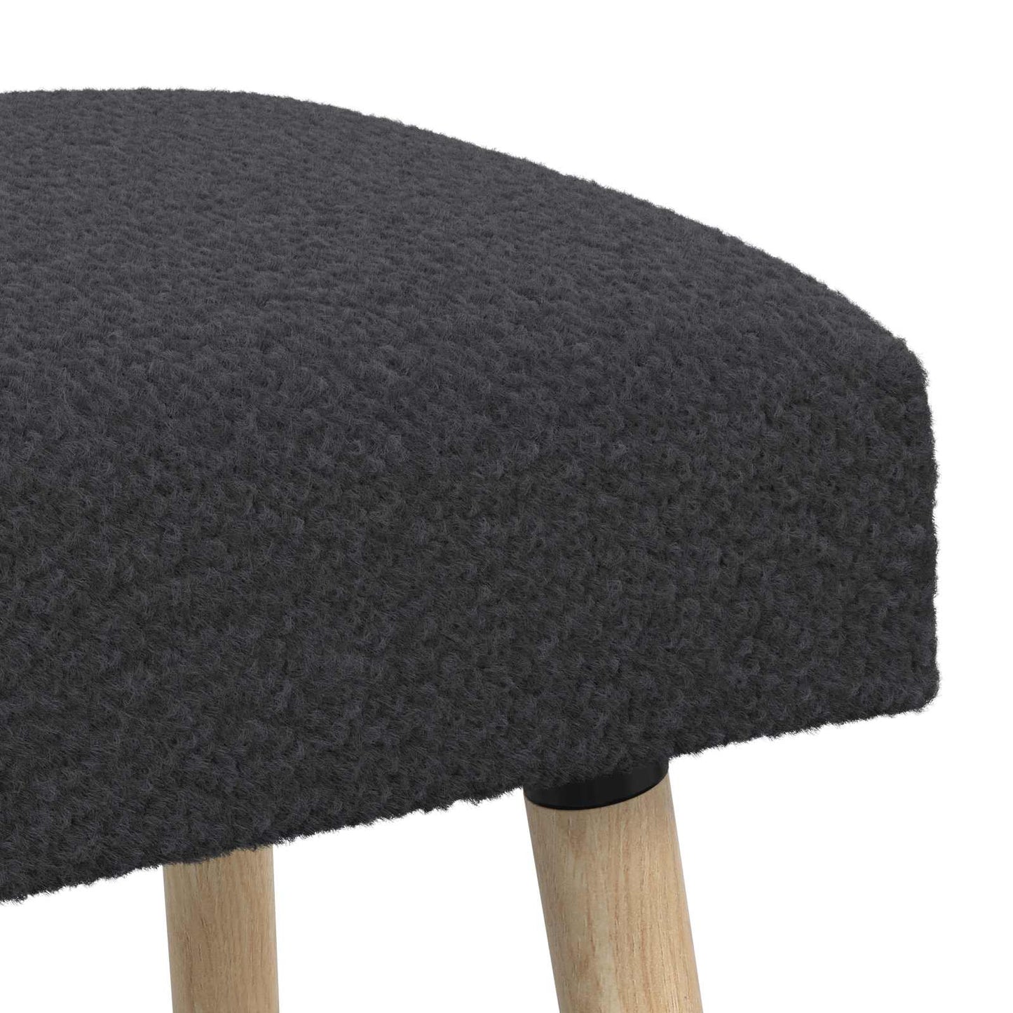 Bank Uni Dunkelgrau 110 x 40 x 46 cm Bouclé