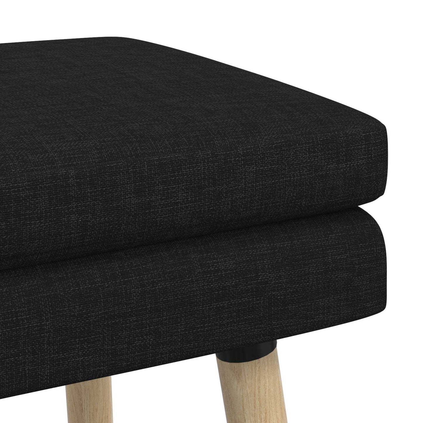 Doppellagige Bank Schwarz 60 x 40 x 46 cm Stoff