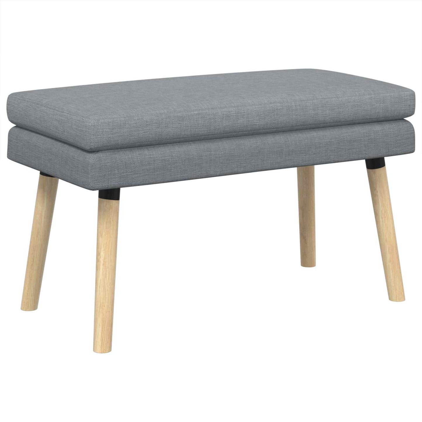 Doppellagige Bank Hellgrau 80 x 40 x 47 cm Stoff