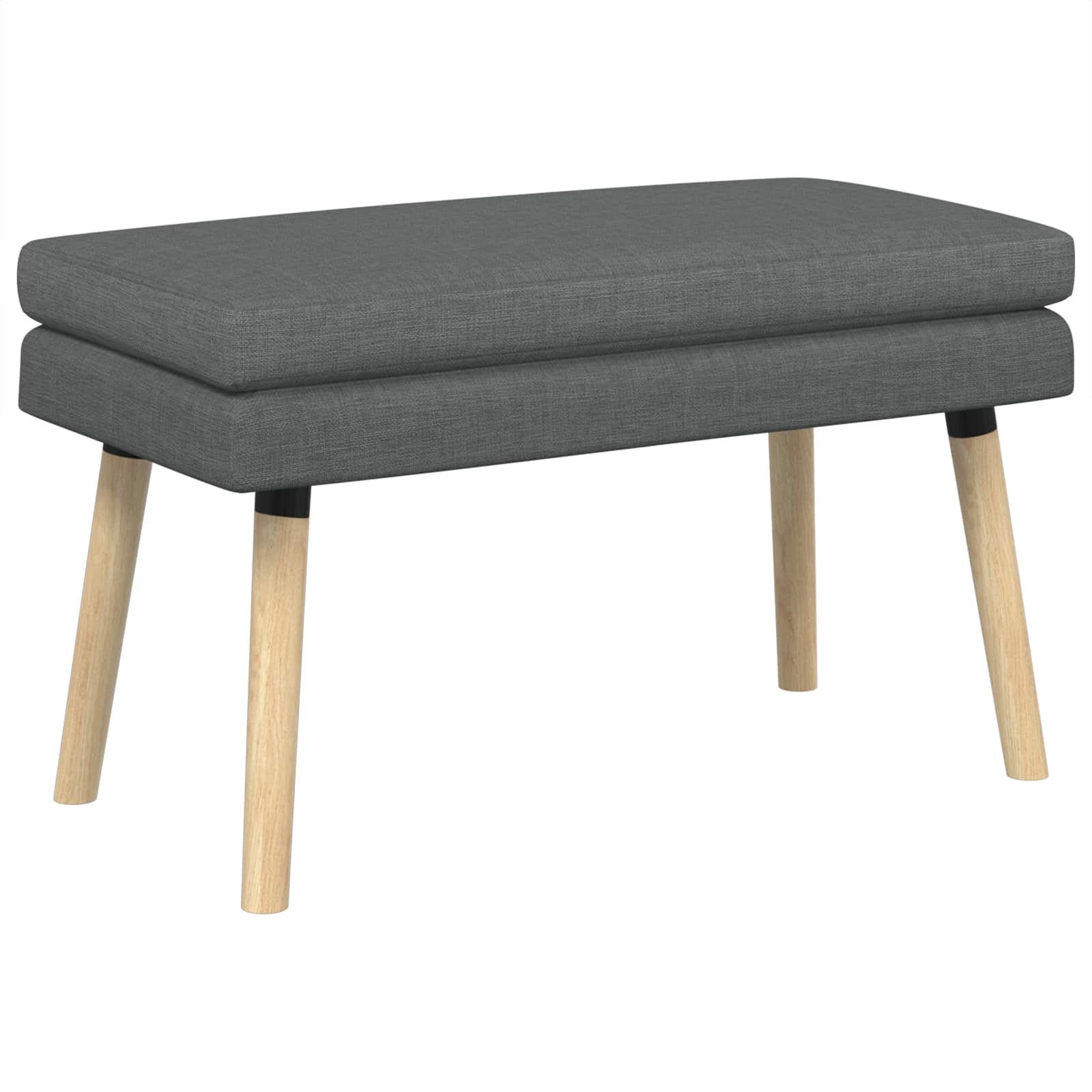 Doppellagige Bank Dunkelgrau 80 x 40 x 47 cm Stoff