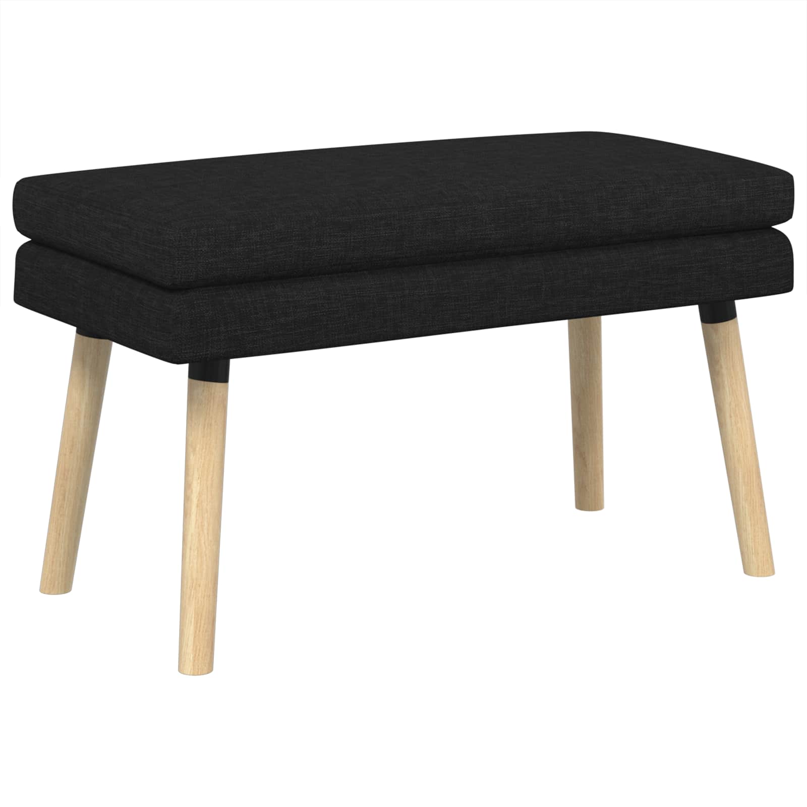 Doppellagige Bank Schwarz 80 x 40 x 47 cm Stoff