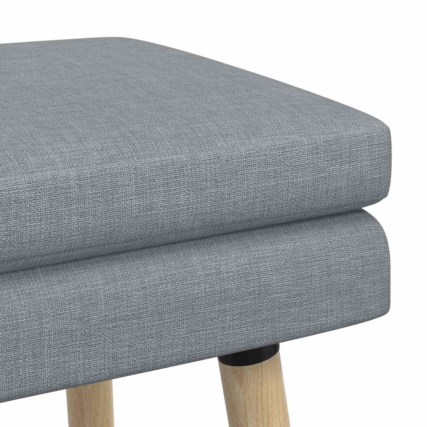 Doppellagige Bank Hellgrau 110 x 40 x 47 cm Stoff