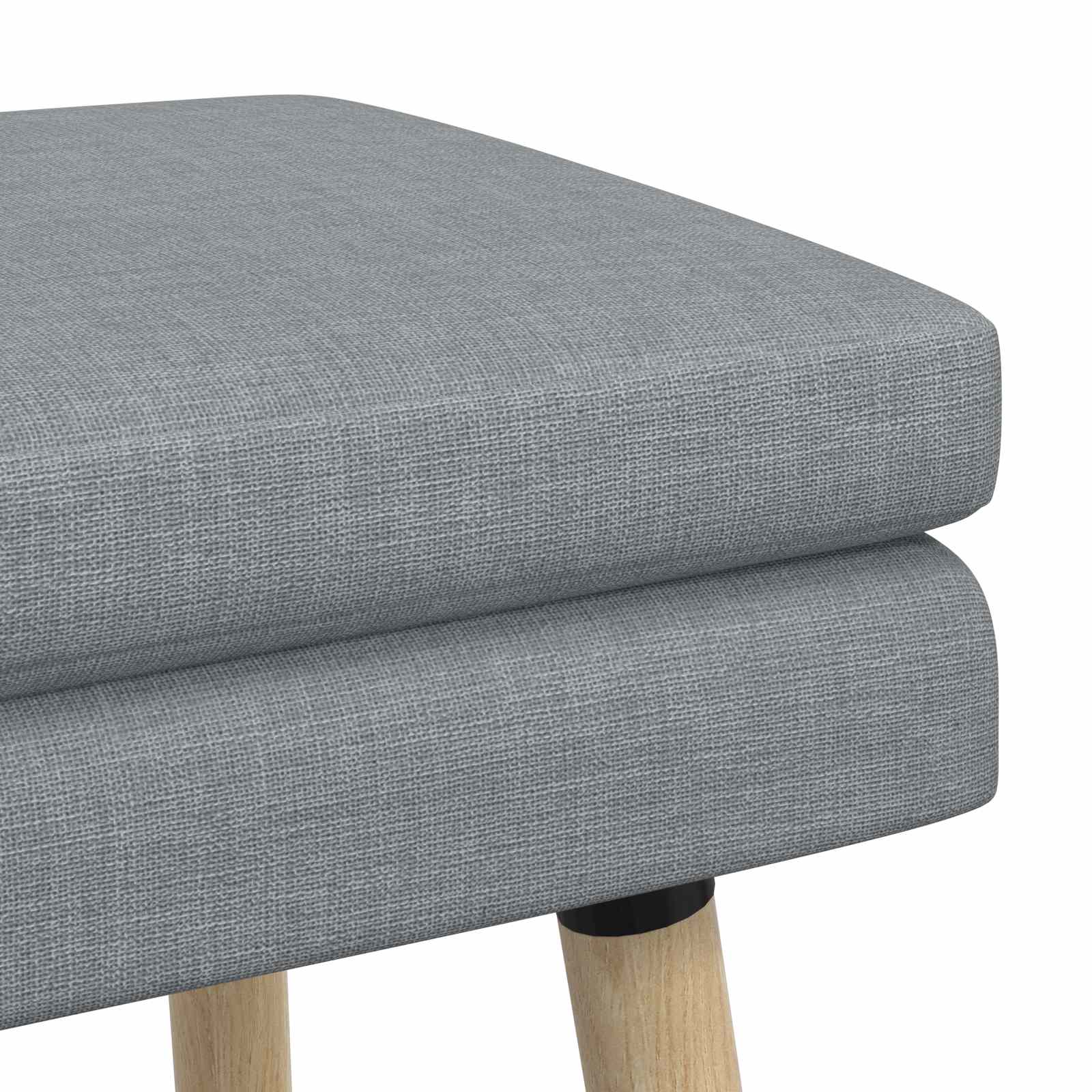 Doppellagige Bank Hellgrau 110 x 40 x 47 cm Stoff