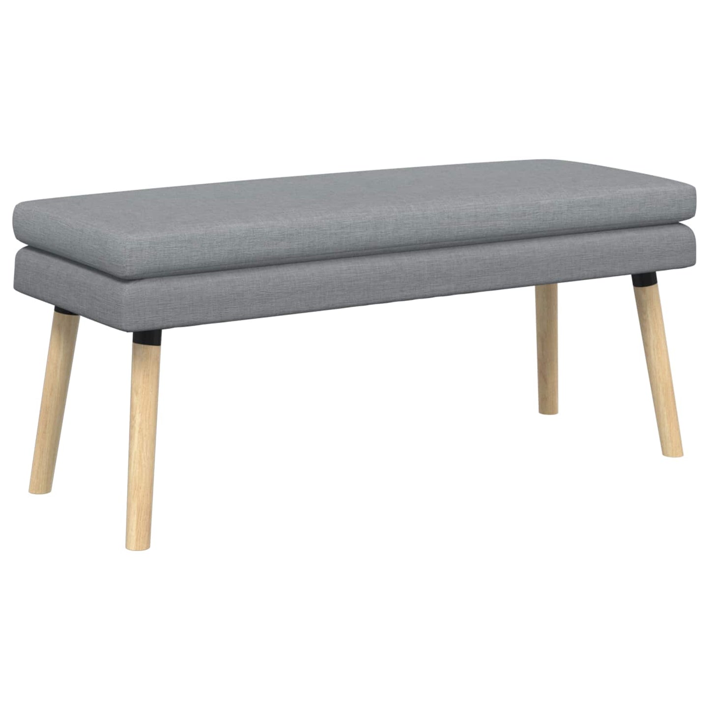 Doppellagige Bank Hellgrau 110 x 40 x 47 cm Stoff