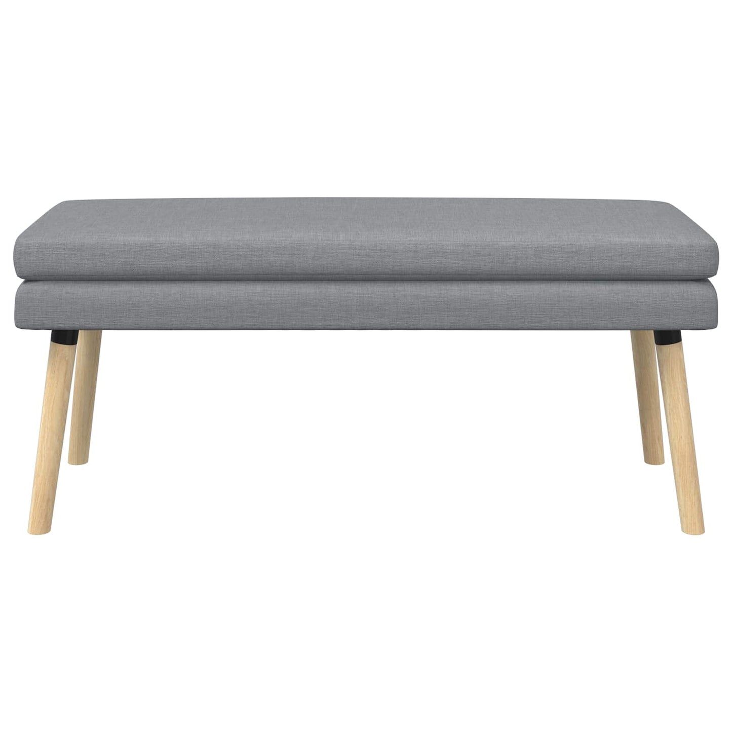 Doppellagige Bank Hellgrau 110 x 40 x 47 cm Stoff