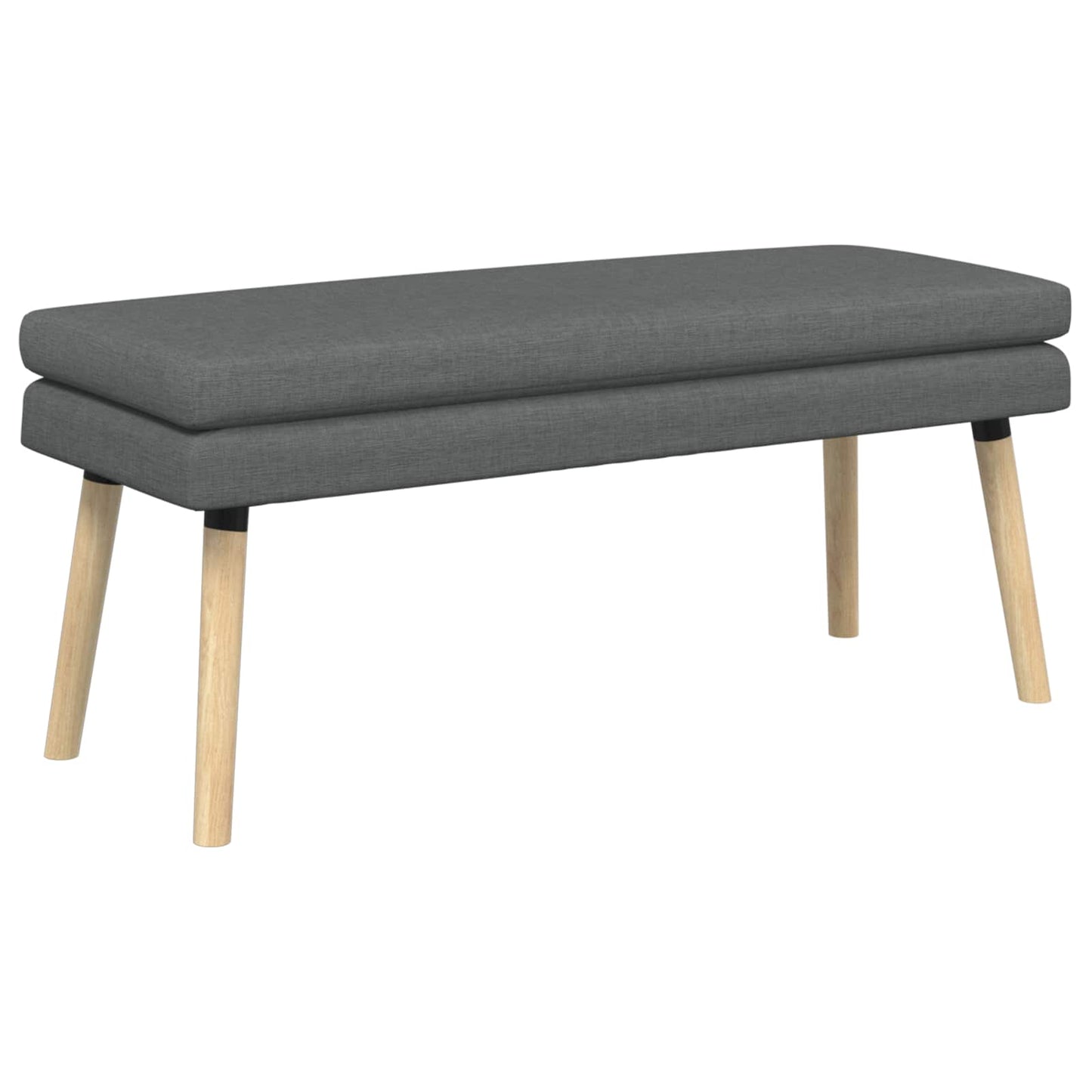 Doppellagige Bank Dunkelgrau 110 x 40 x 47 cm Stoff