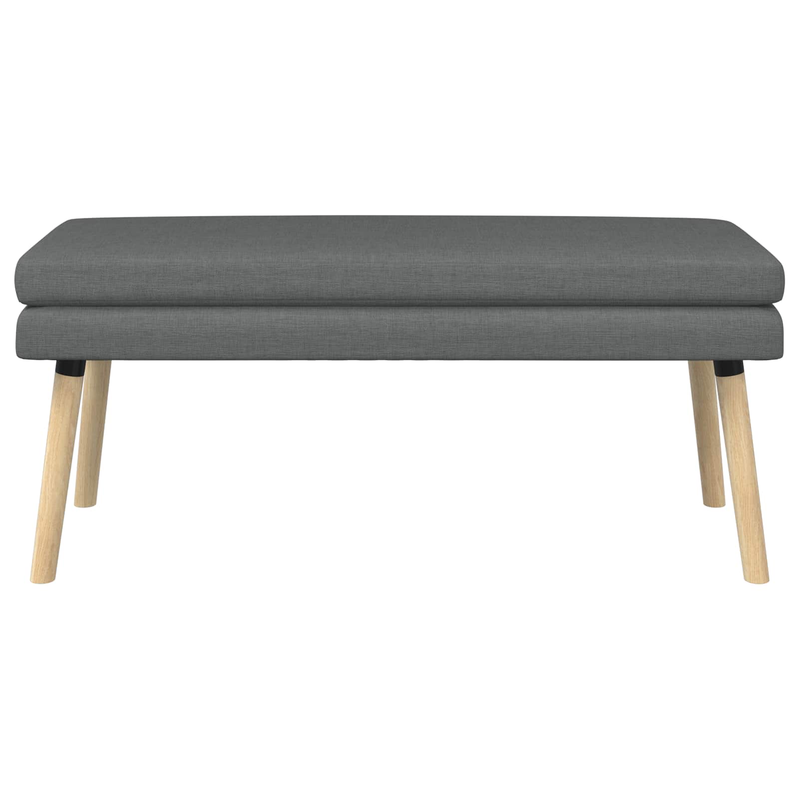 Doppellagige Bank Dunkelgrau 110 x 40 x 47 cm Stoff