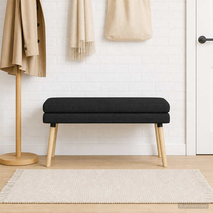Doppellagige Bank Schwarz 110 x 40 x 47 cm Stoff