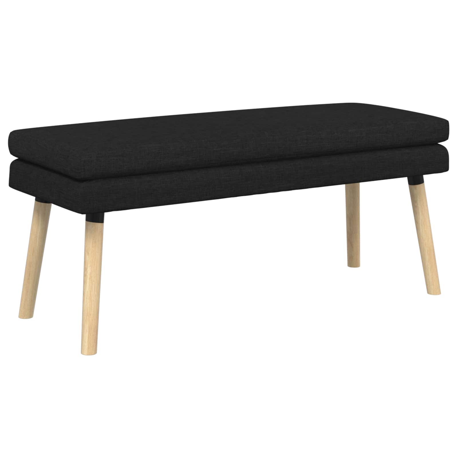 Doppellagige Bank Schwarz 110 x 40 x 47 cm Stoff