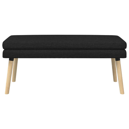 Doppellagige Bank Schwarz 110 x 40 x 47 cm Stoff