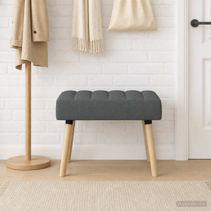 Kanalgepolsterte Bank Dunkelgrau 60 x 40 x 45 cm Stoff