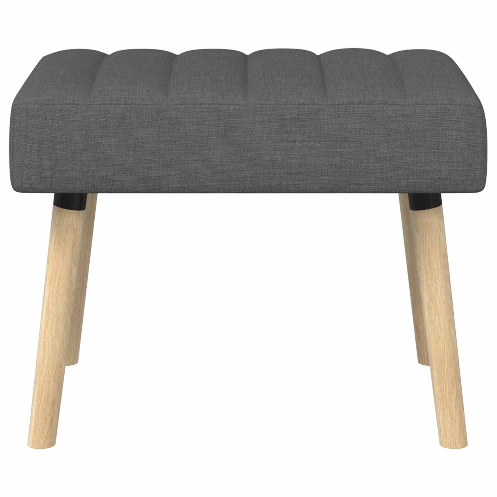 Kanalgepolsterte Bank Dunkelgrau 60 x 40 x 45 cm Stoff