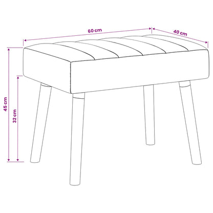 Kanalgepolsterte Bank Dunkelgrau 60 x 40 x 45 cm Stoff