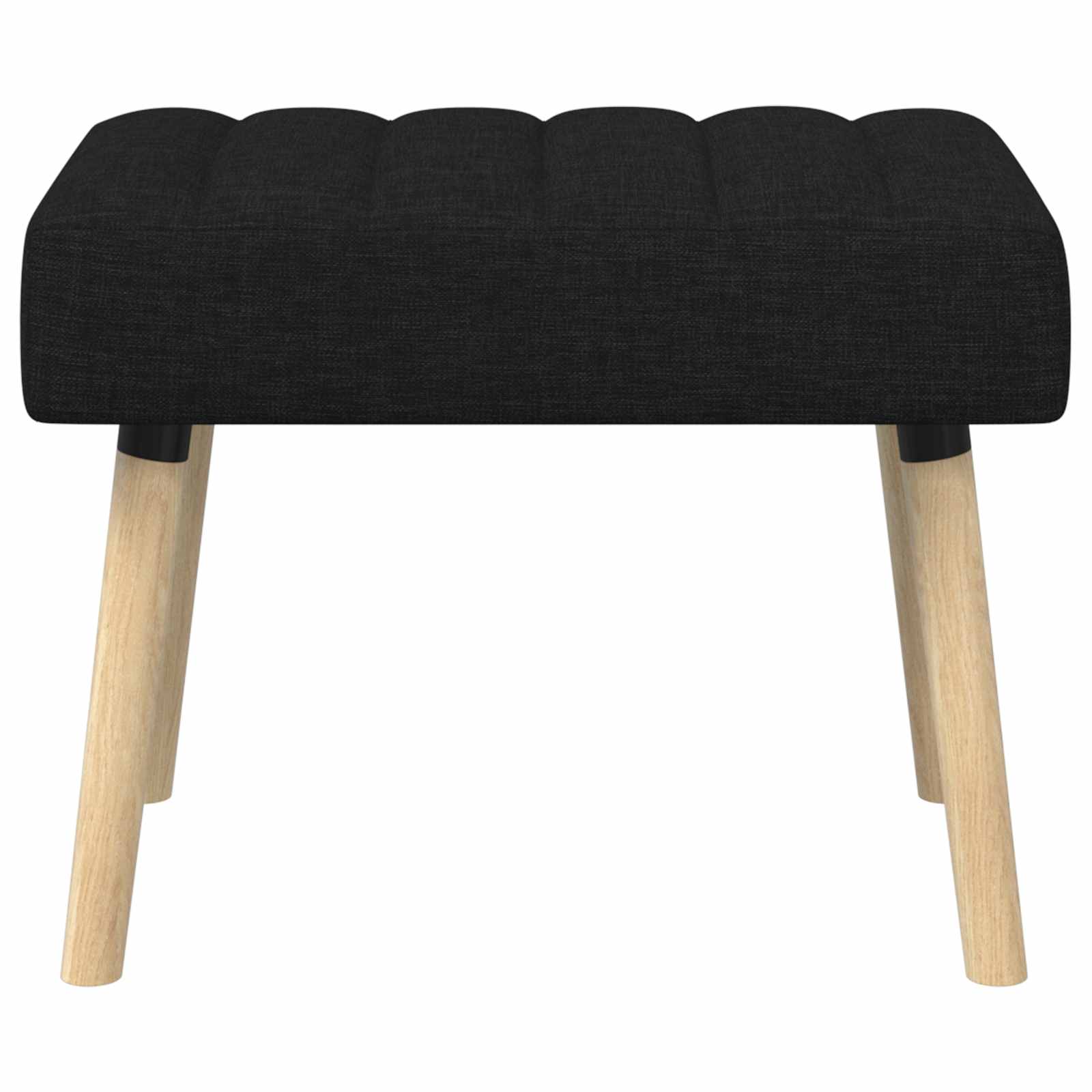 Kanalgepolsterte Bank Schwarz 60 x 40 x 45 cm Stoff