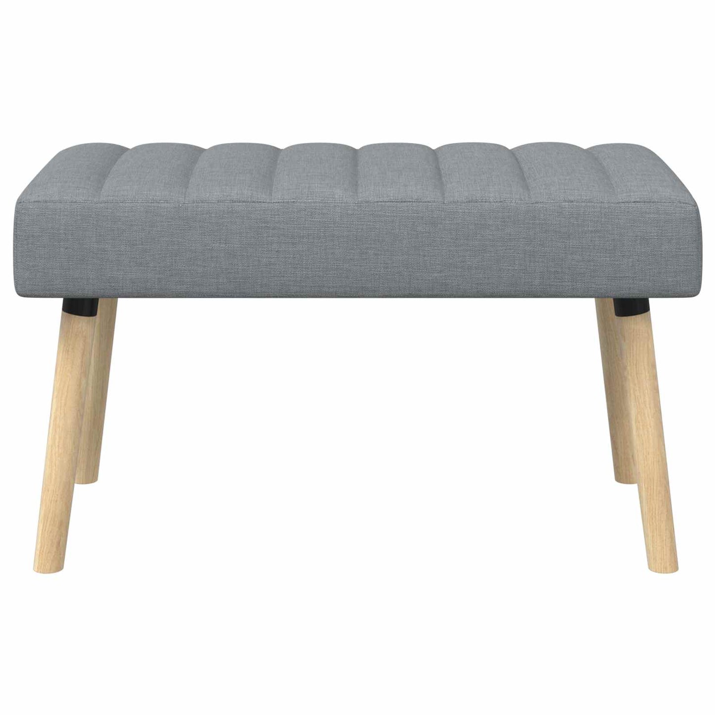 Kanalgepolsterte Bank Hellgrau 80 x 40 x 46 cm Stoff