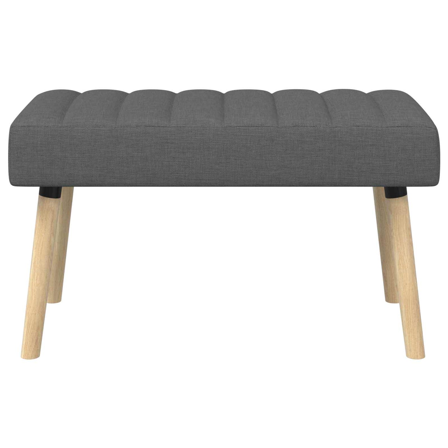 Kanalgepolsterte Bank Dunkelgrau 80 x 40 x 46 cm Stoff