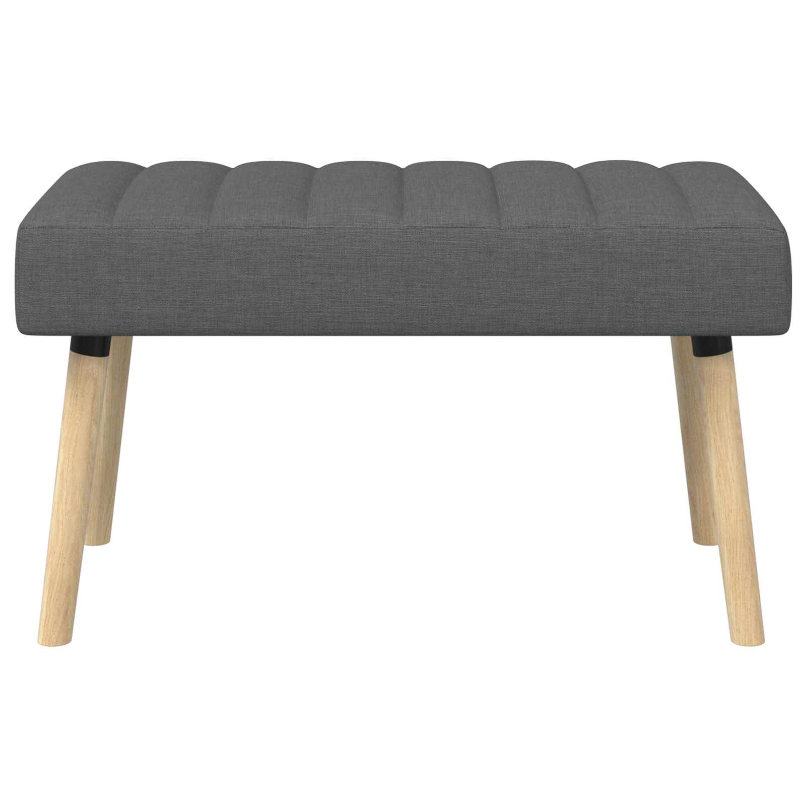 Kanalgepolsterte Bank Dunkelgrau 80 x 40 x 46 cm Stoff
