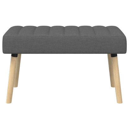 Kanalgepolsterte Bank Dunkelgrau 80 x 40 x 46 cm Stoff