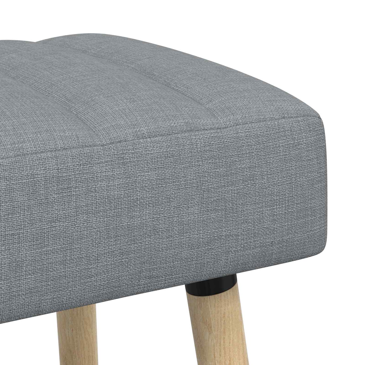 Kanalgepolsterte Bank Hellgrau 110 x 40 x 46 cm Stoff