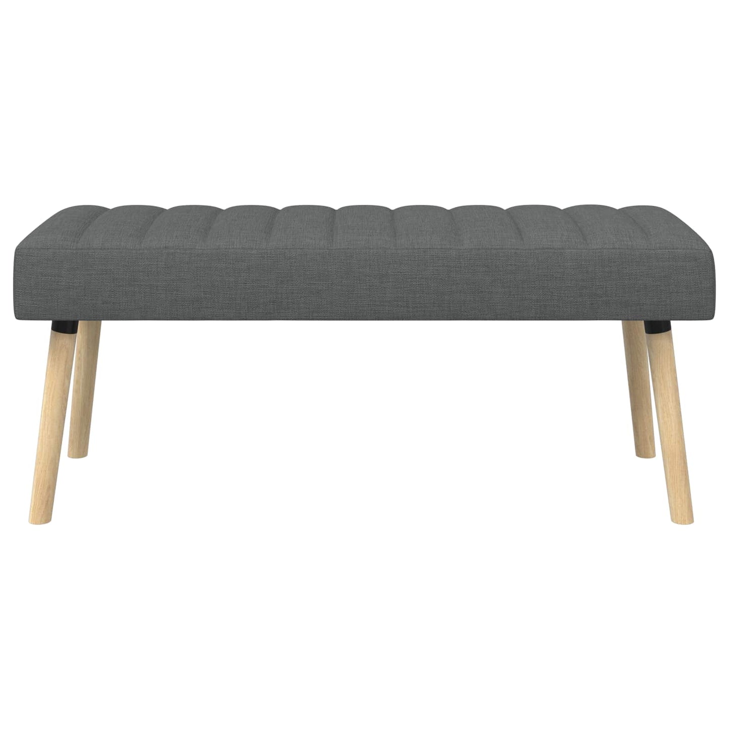 Kanalgepolsterte Bank Dunkelgrau 110 x 40 x 46 cm Stoff