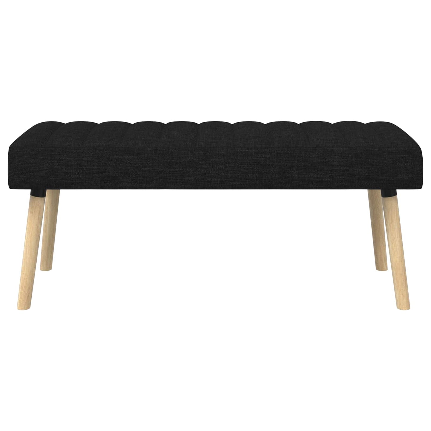 Kanalgepolsterte Bank Schwarz 110 x 40 x 46 cm Stoff