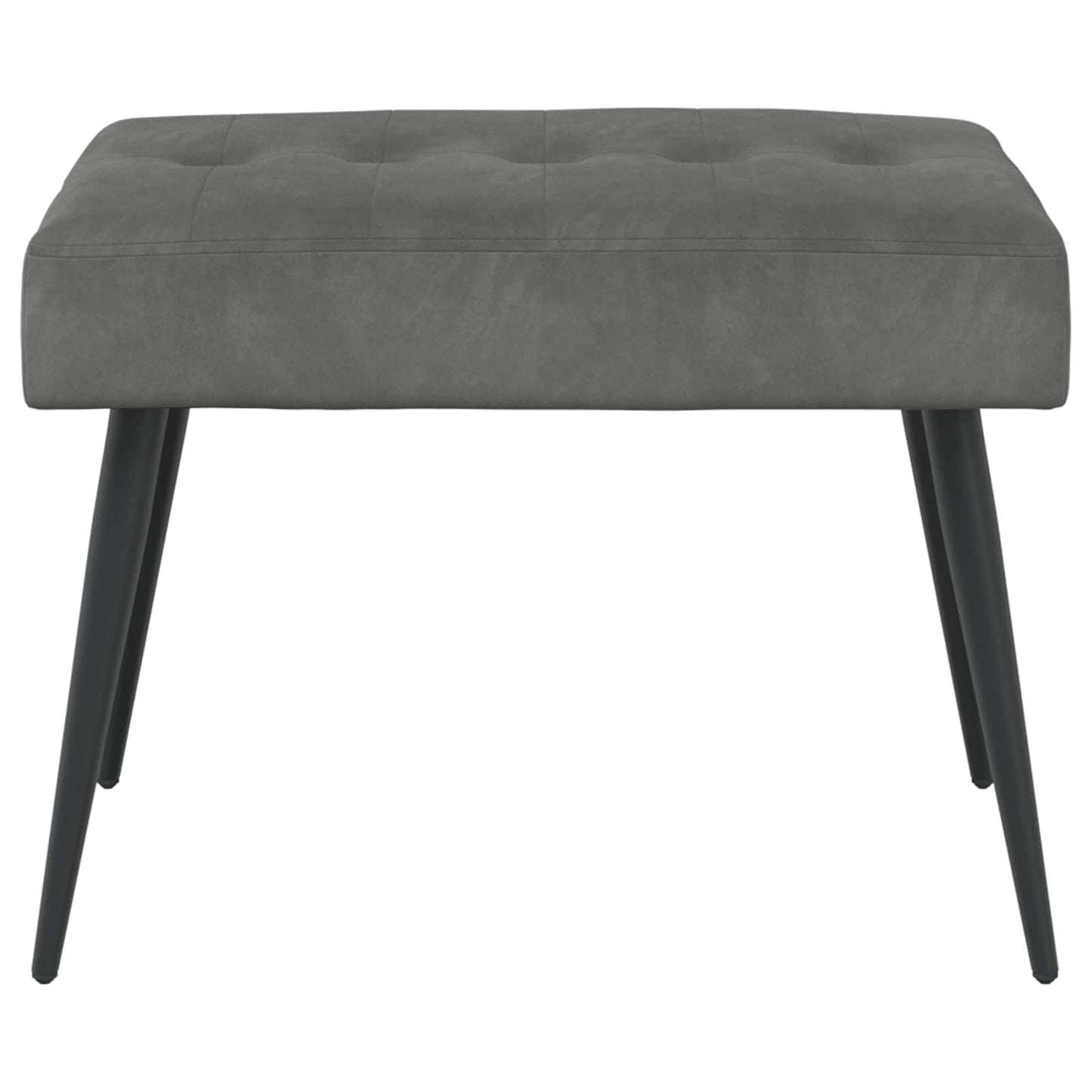 Bank mit Knopfheftung Dunkelgrau 60 x 40 x 45 cm Samt