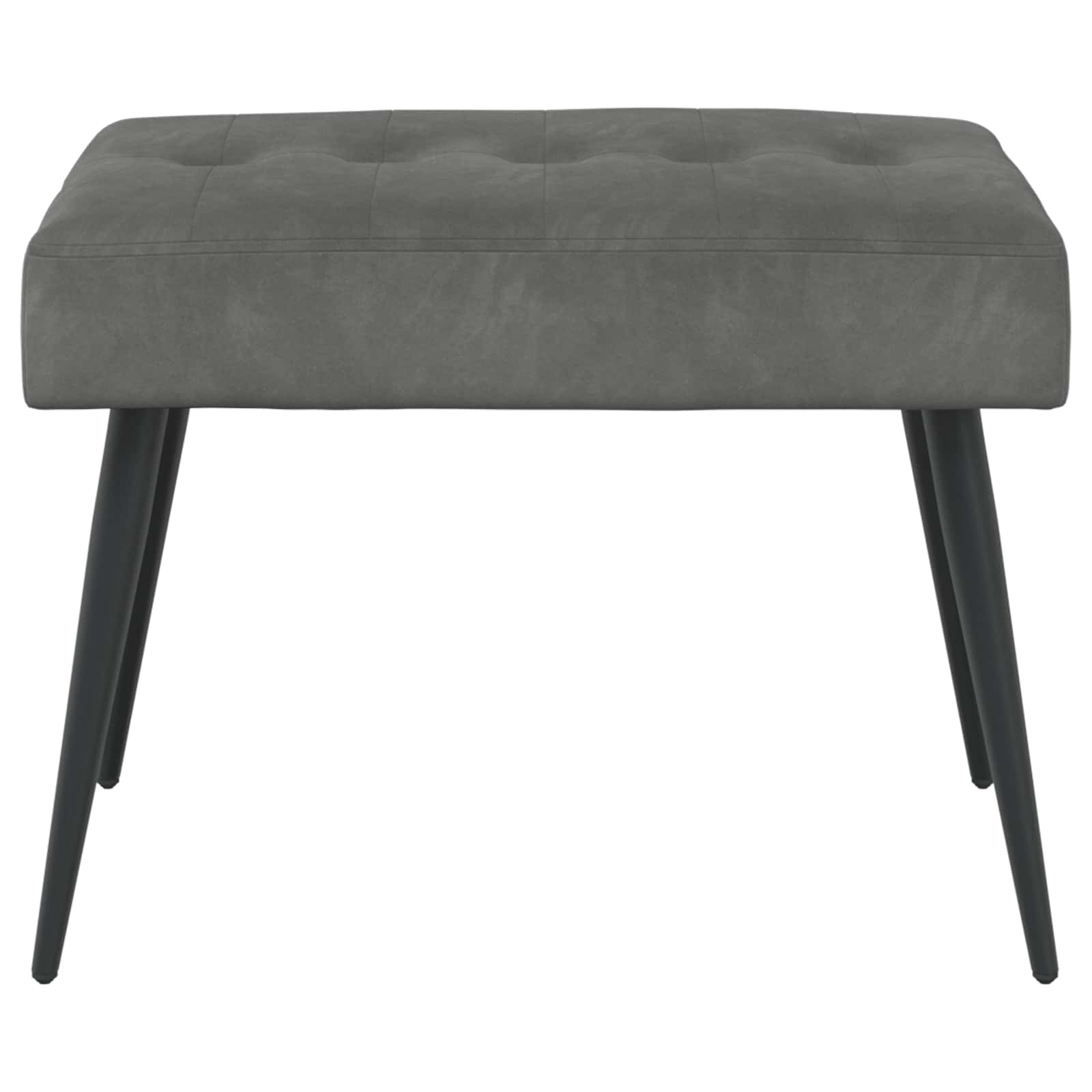 Bank mit Knopfheftung Dunkelgrau 60 x 40 x 45 cm Samt